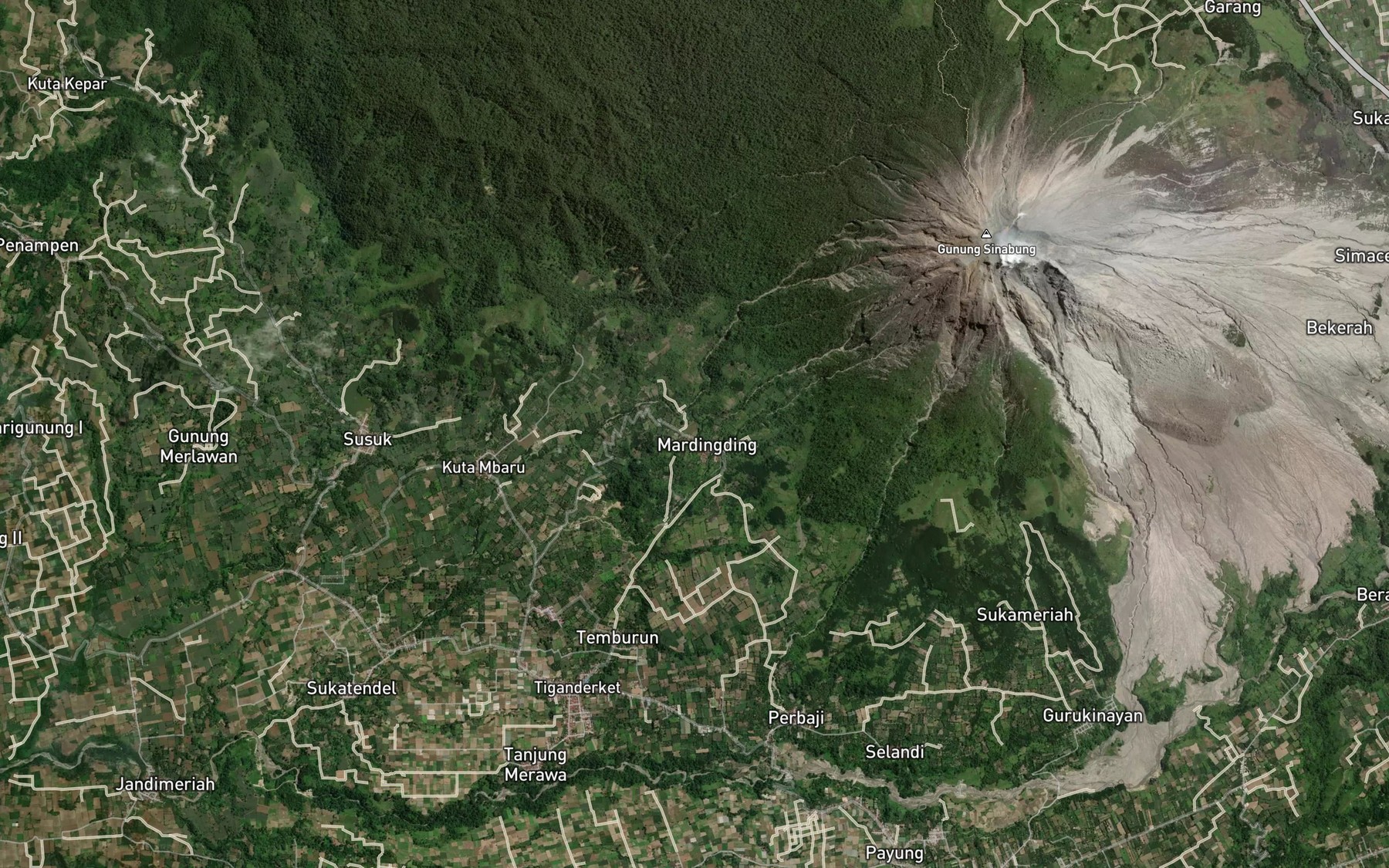 Satellite map of the Danau Mardingding