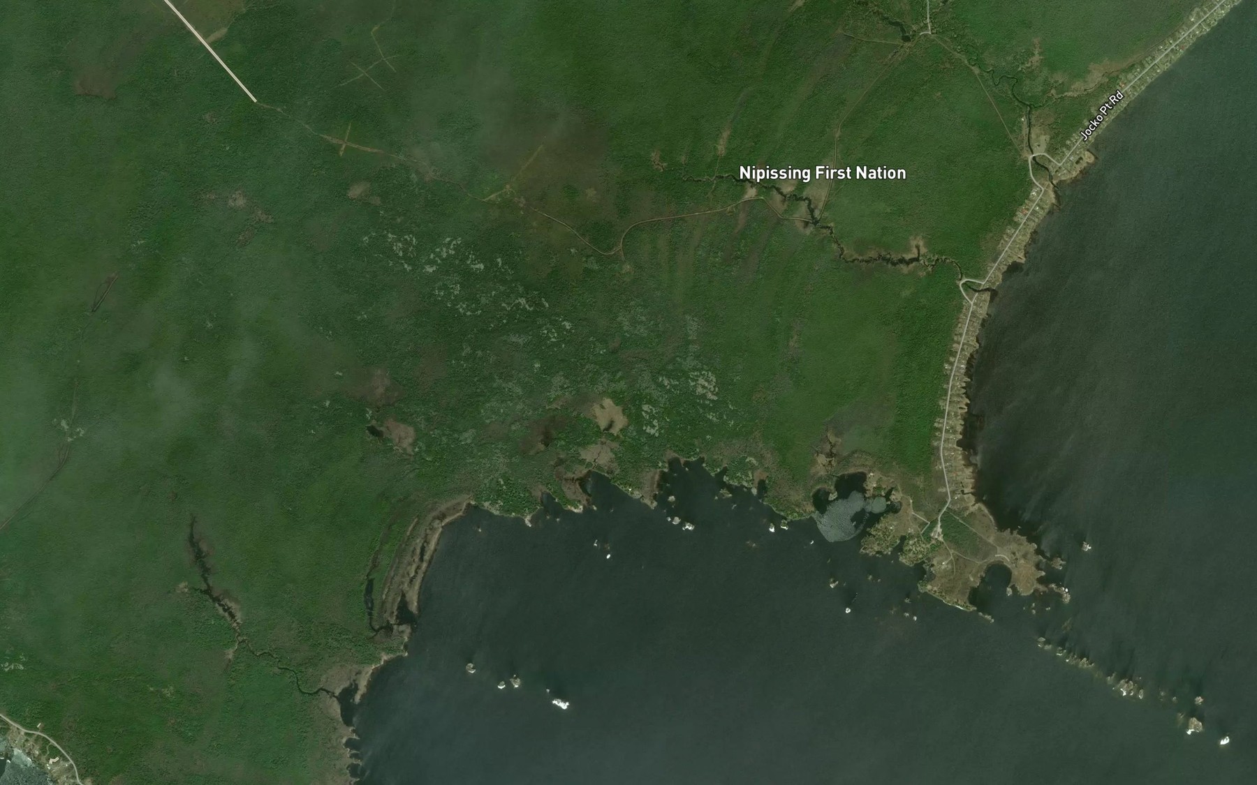 Satellite map of the Moose Bay