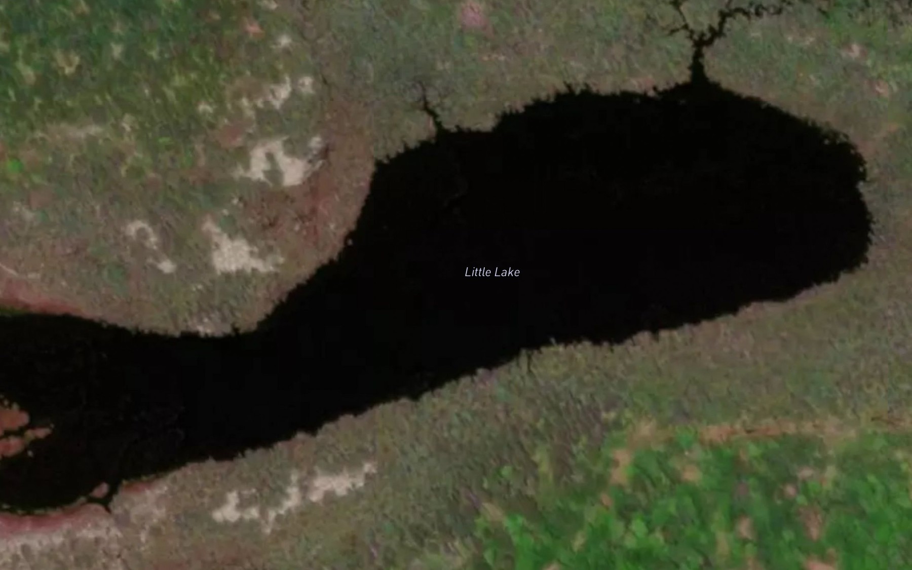 Satellite map of the Little Lake