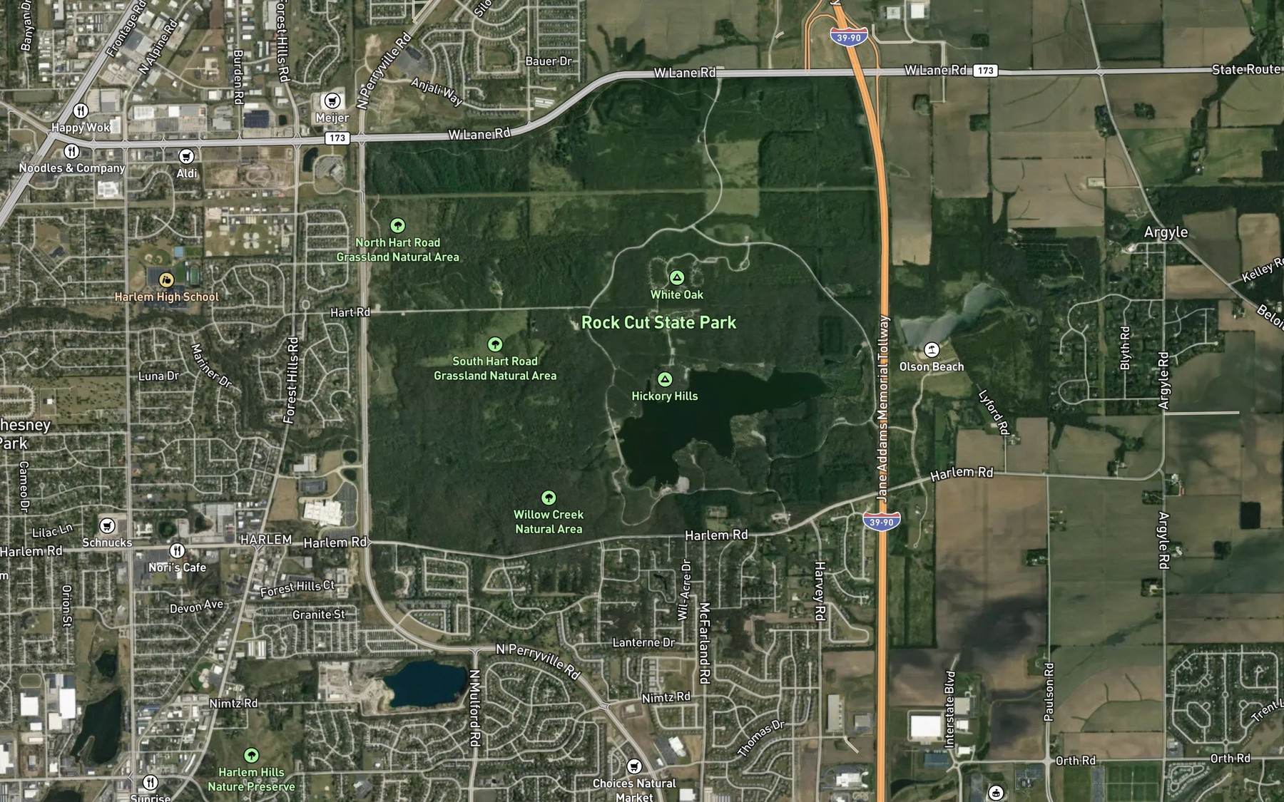 Satellite map of the Spot 5