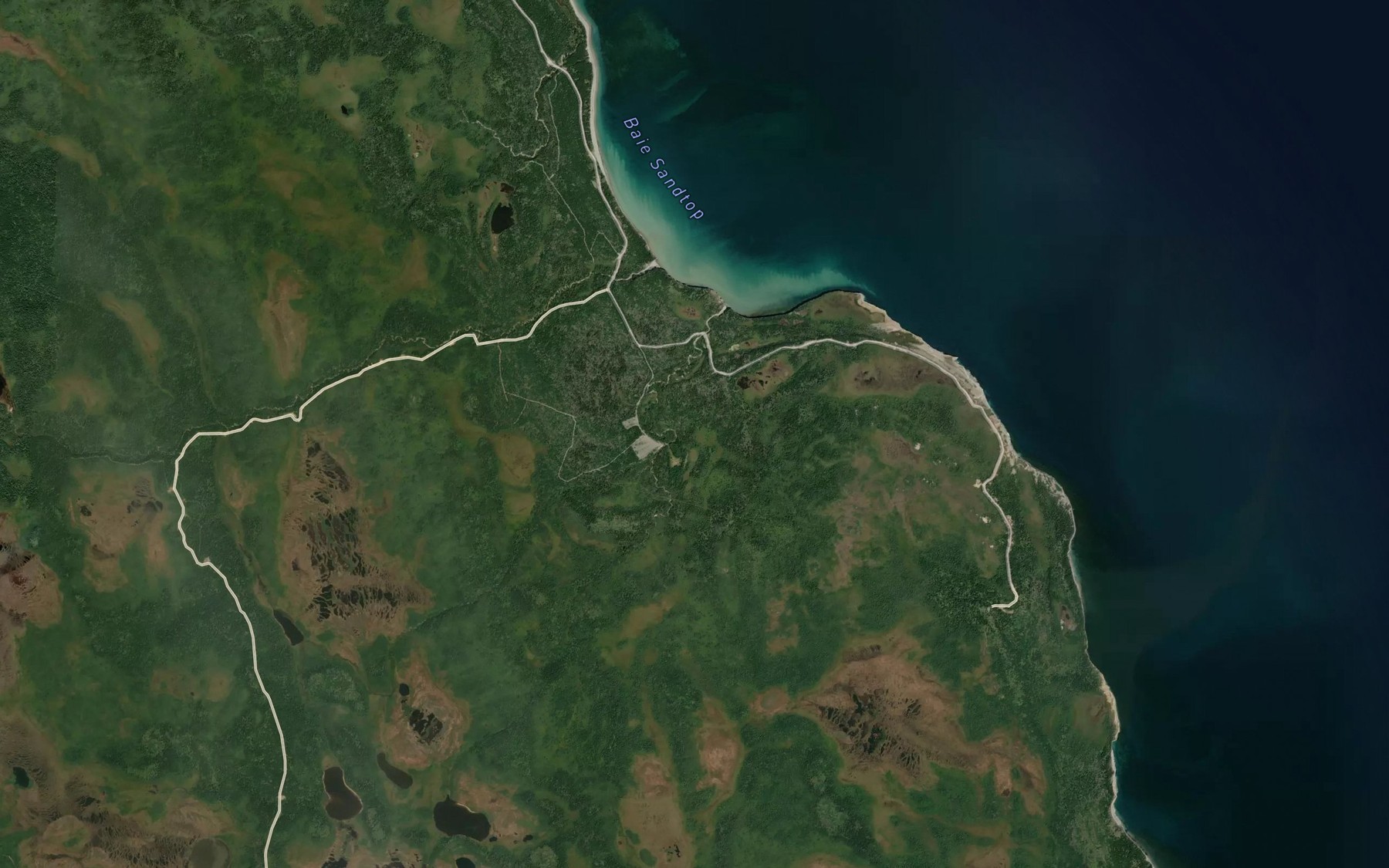 Satellite map of the Baie Sandtop