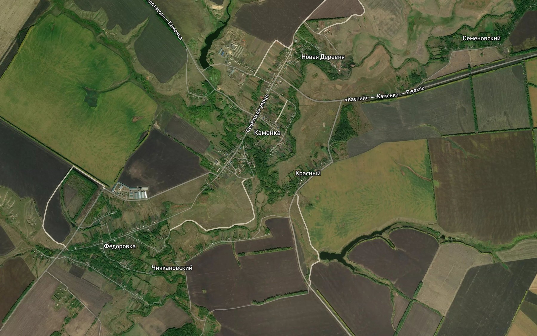 Satellite map of the Kamenka