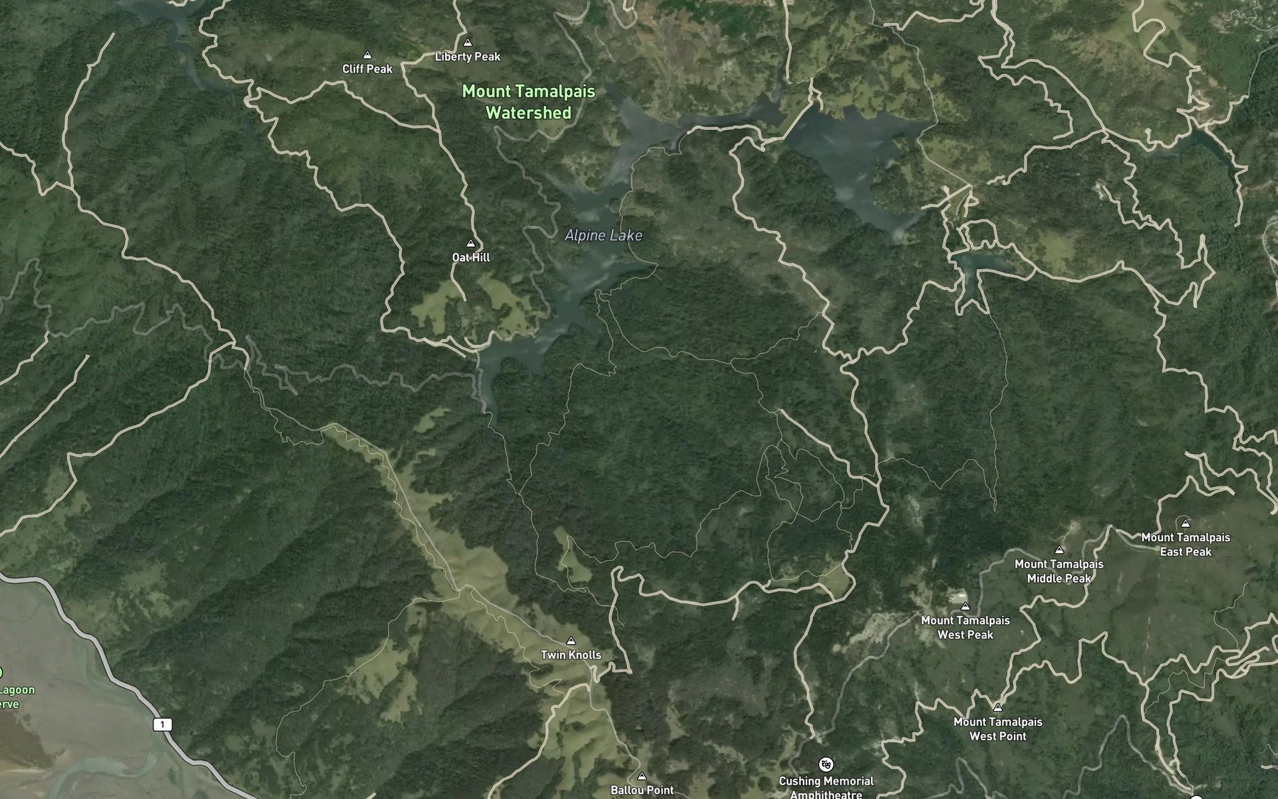 Satellite map of the West Fork Swede George Creek