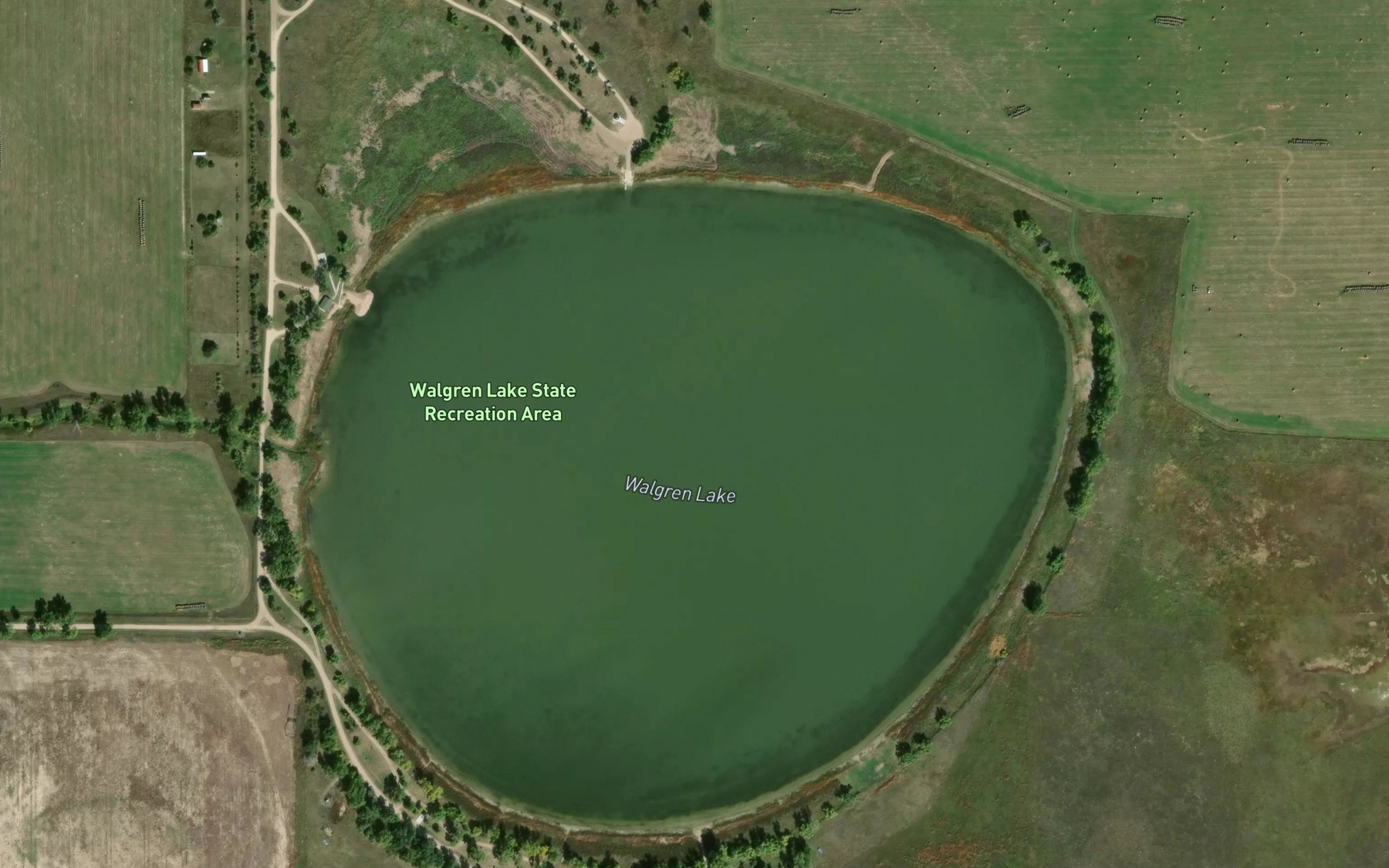 Satellite map of the Walgren Lake