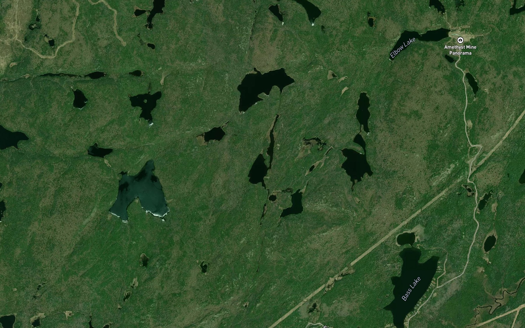 Satellite map of the Anderson Lake