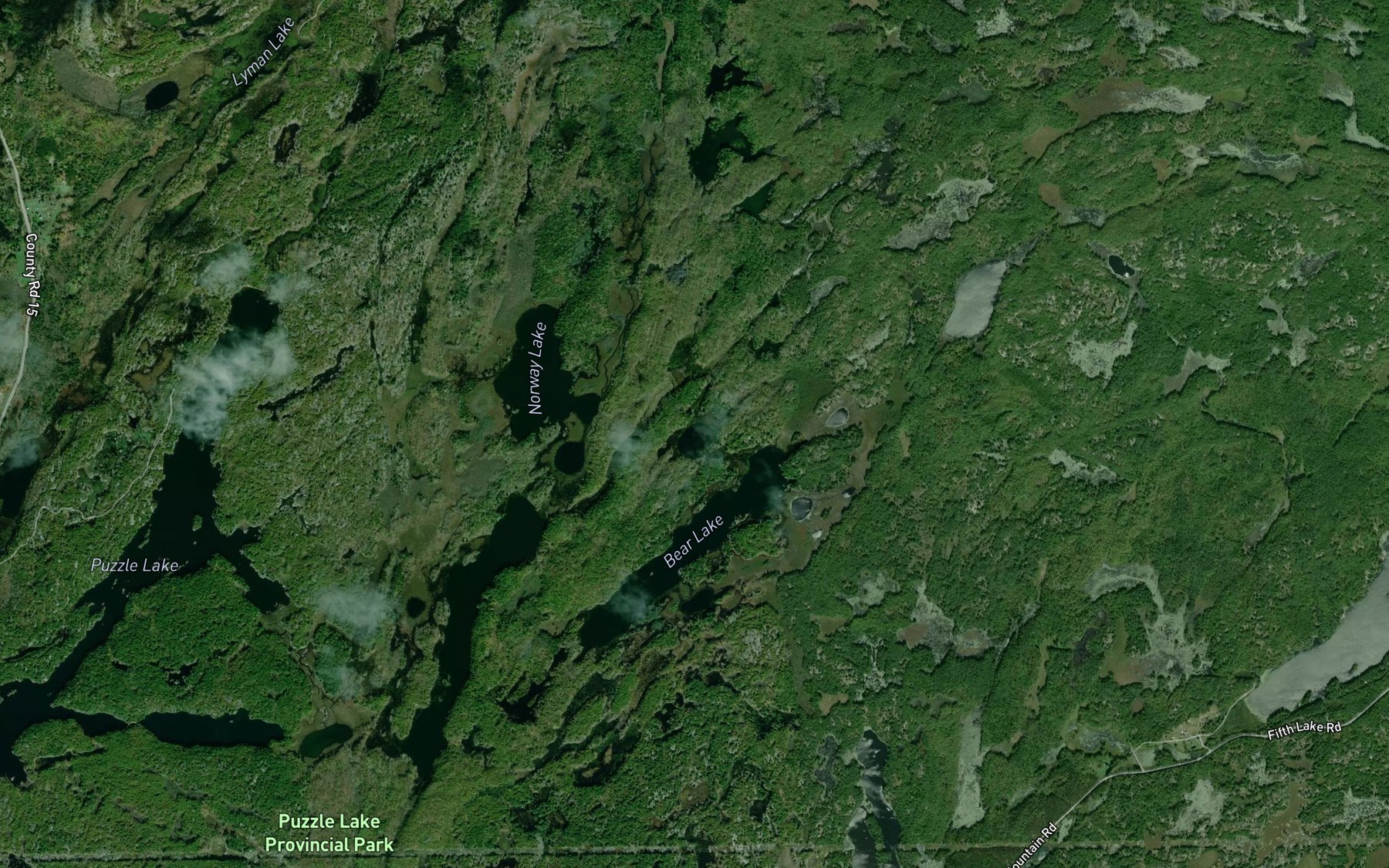 Satellite map of the Little Bear Lake