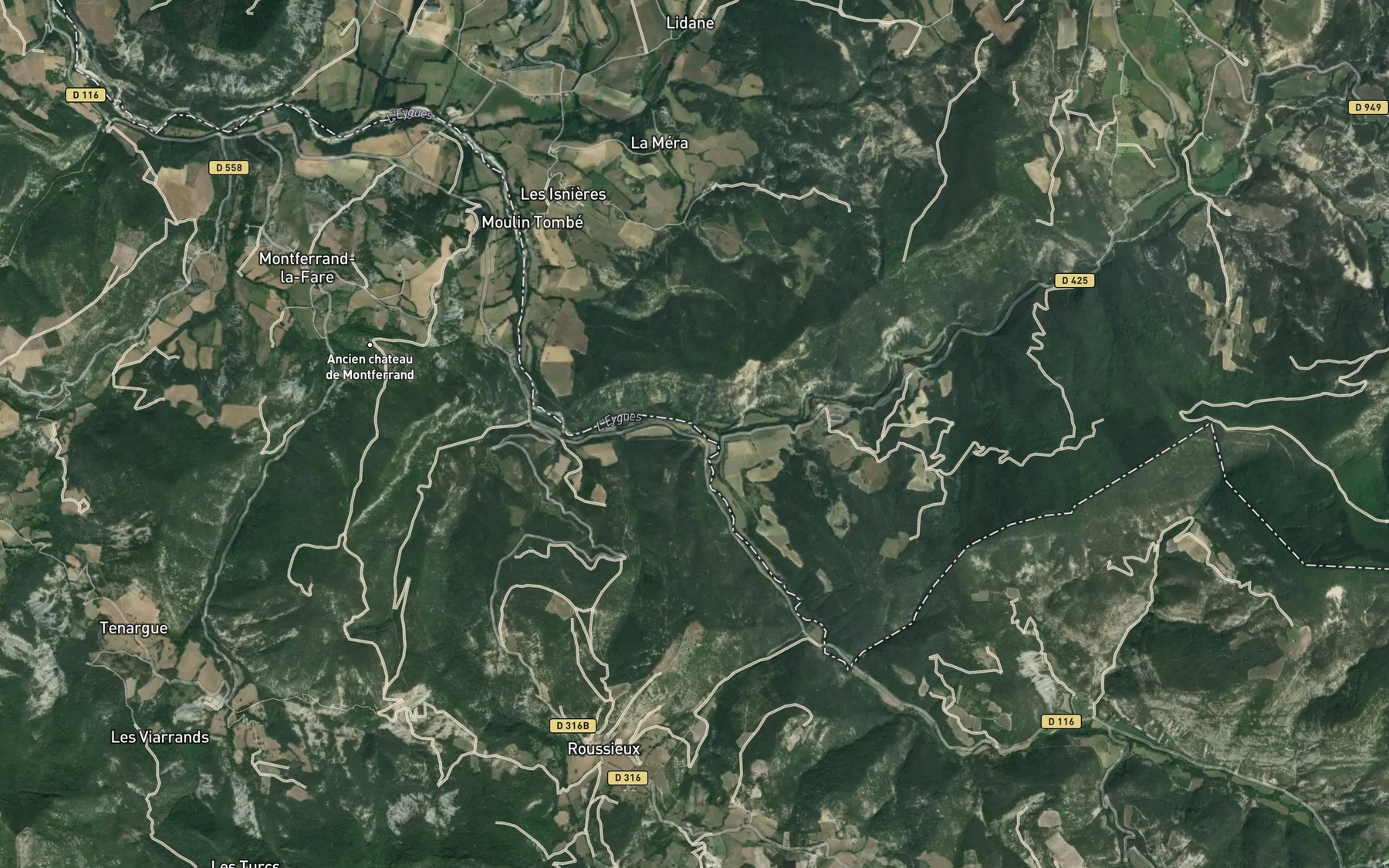 Satellite map of the Armalaude