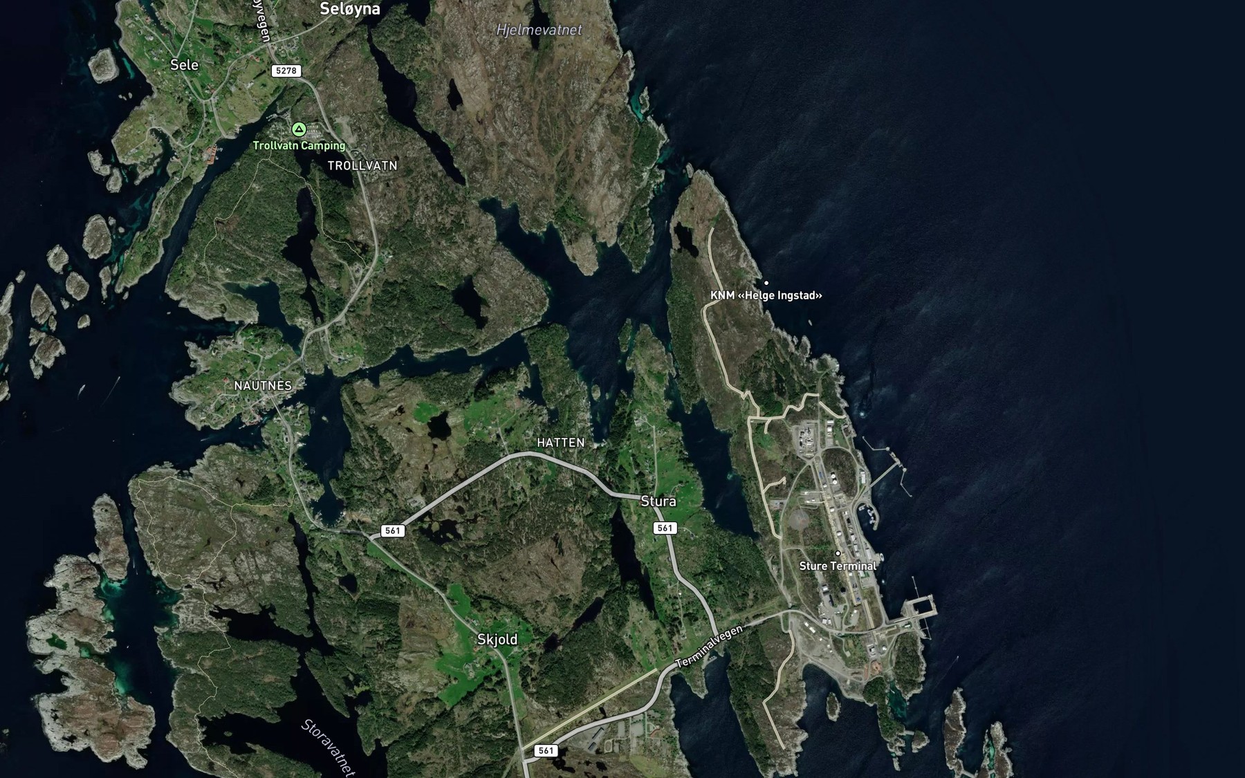 Satellite map of the Ullsvika