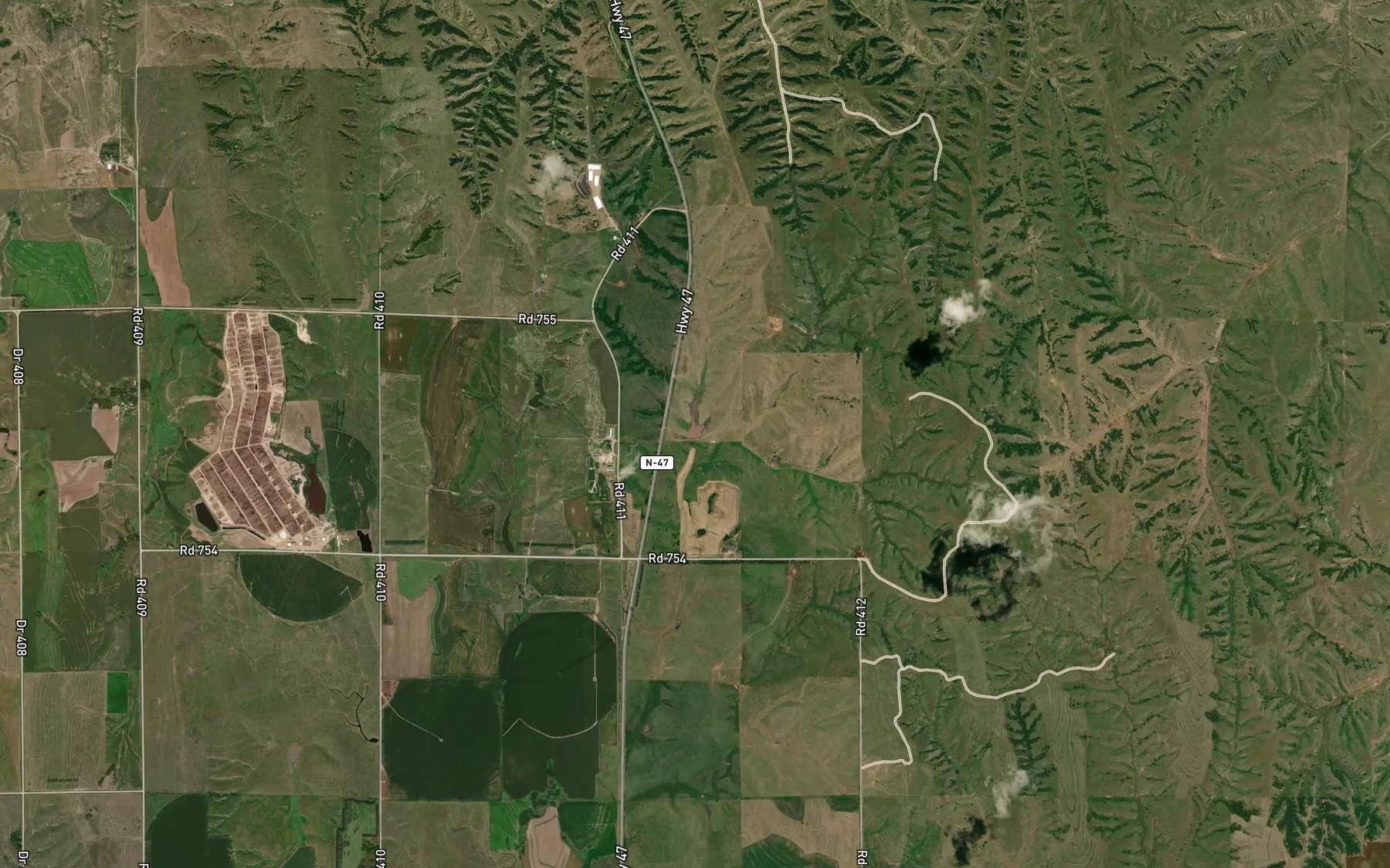 Satellite map of the Young Reservoir