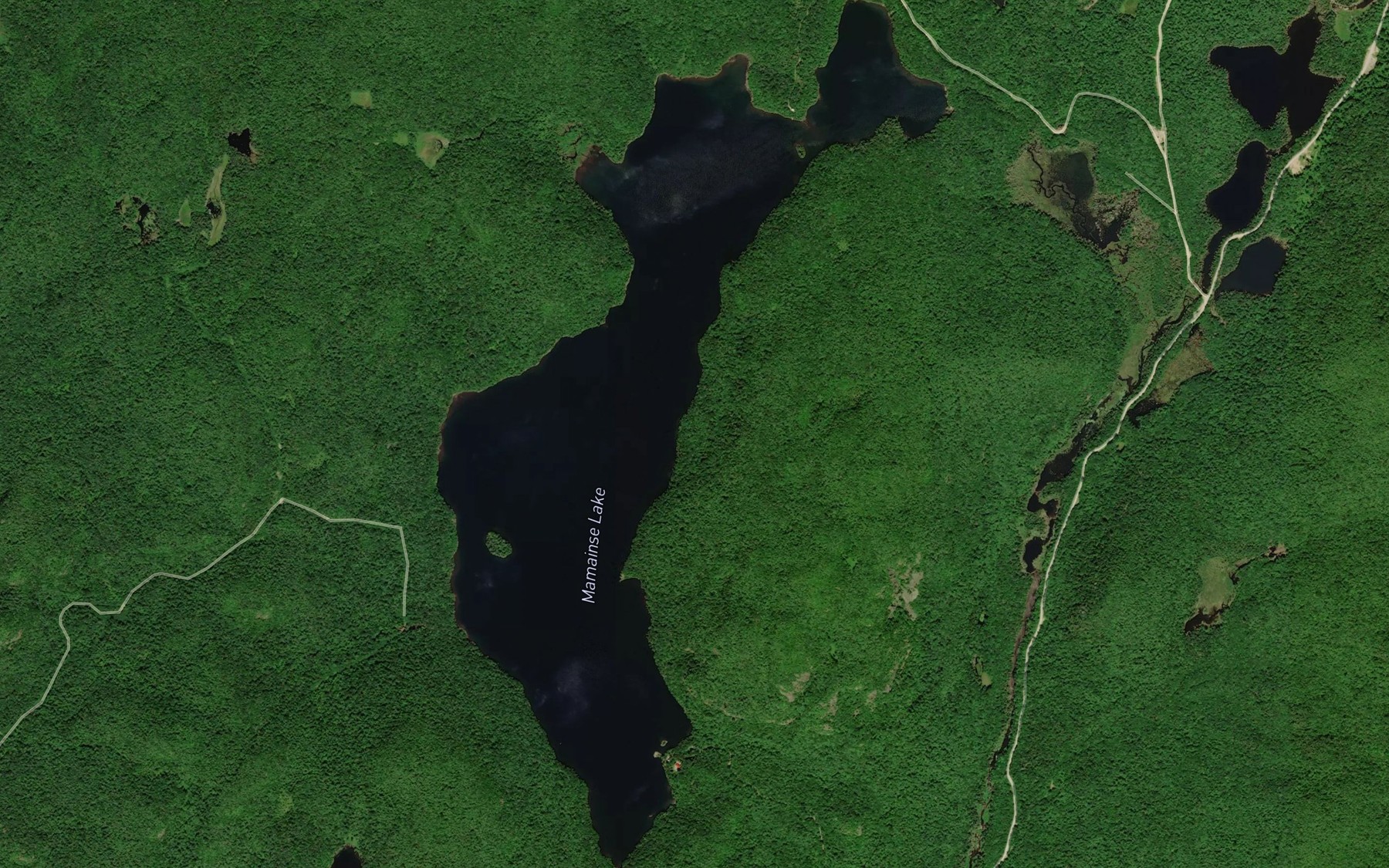 Satellite map of the Mamainse Lake