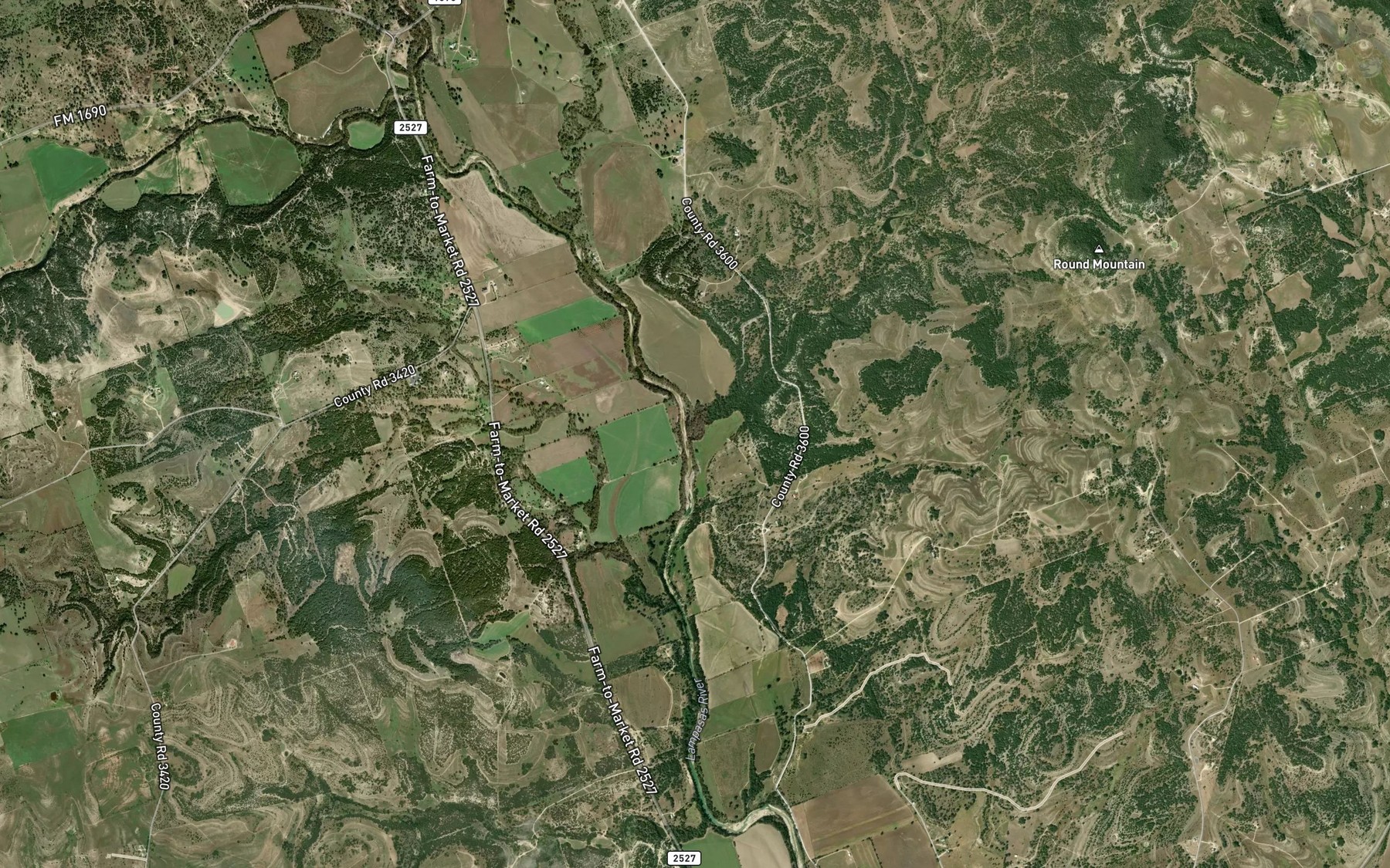 Satellite map of the Bear Branch