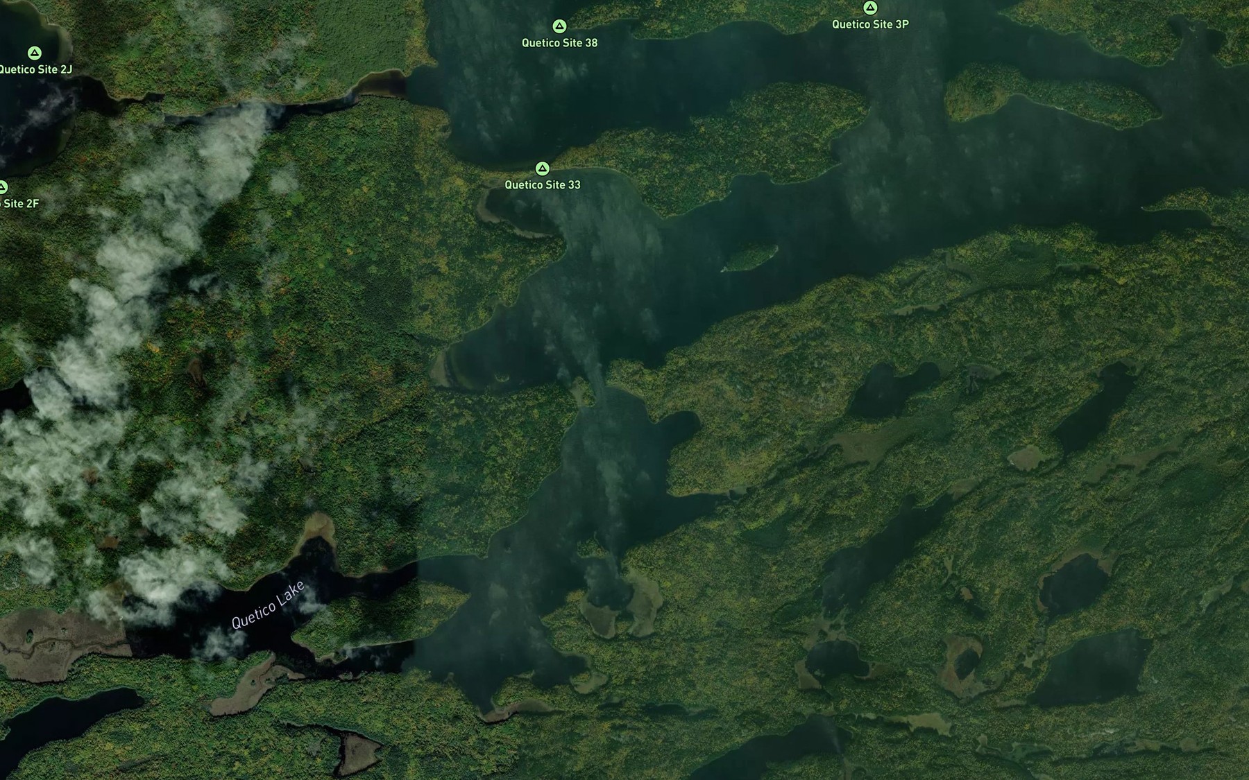 Satellite map of the West Bay