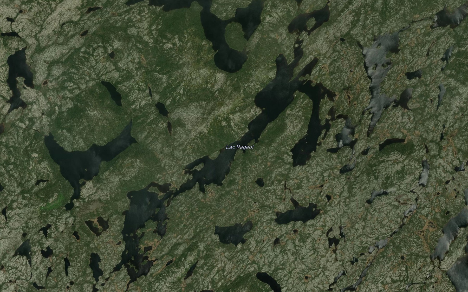 Satellite map of the Lac Rageot