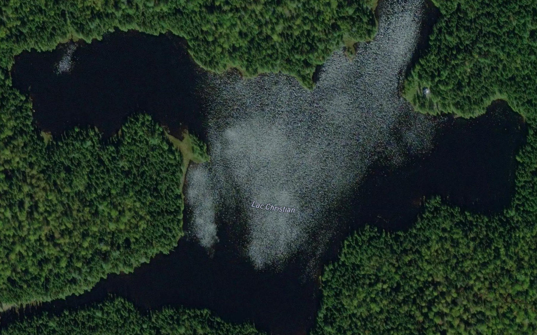 Satellite map of the Lac Christian