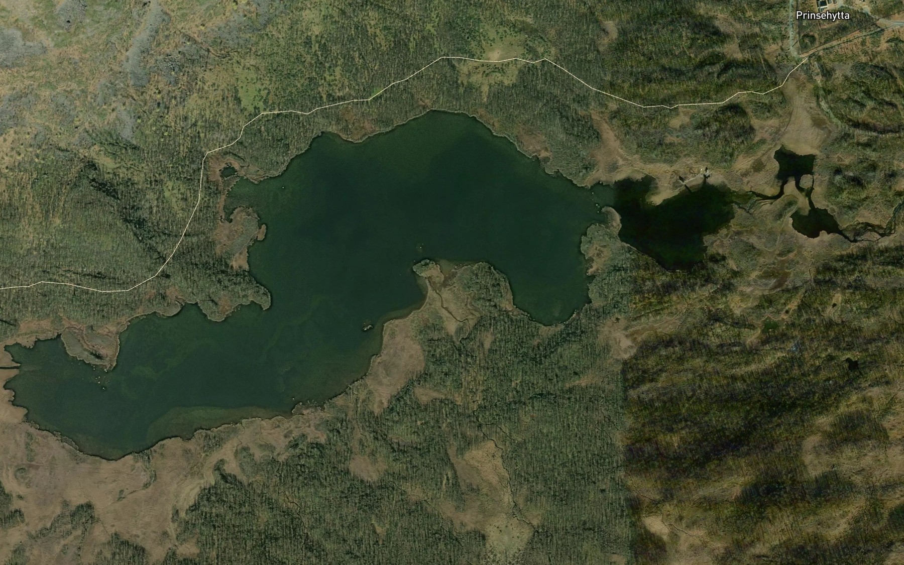 Satellite map of the Nedre Sikkilsdalsvatnet