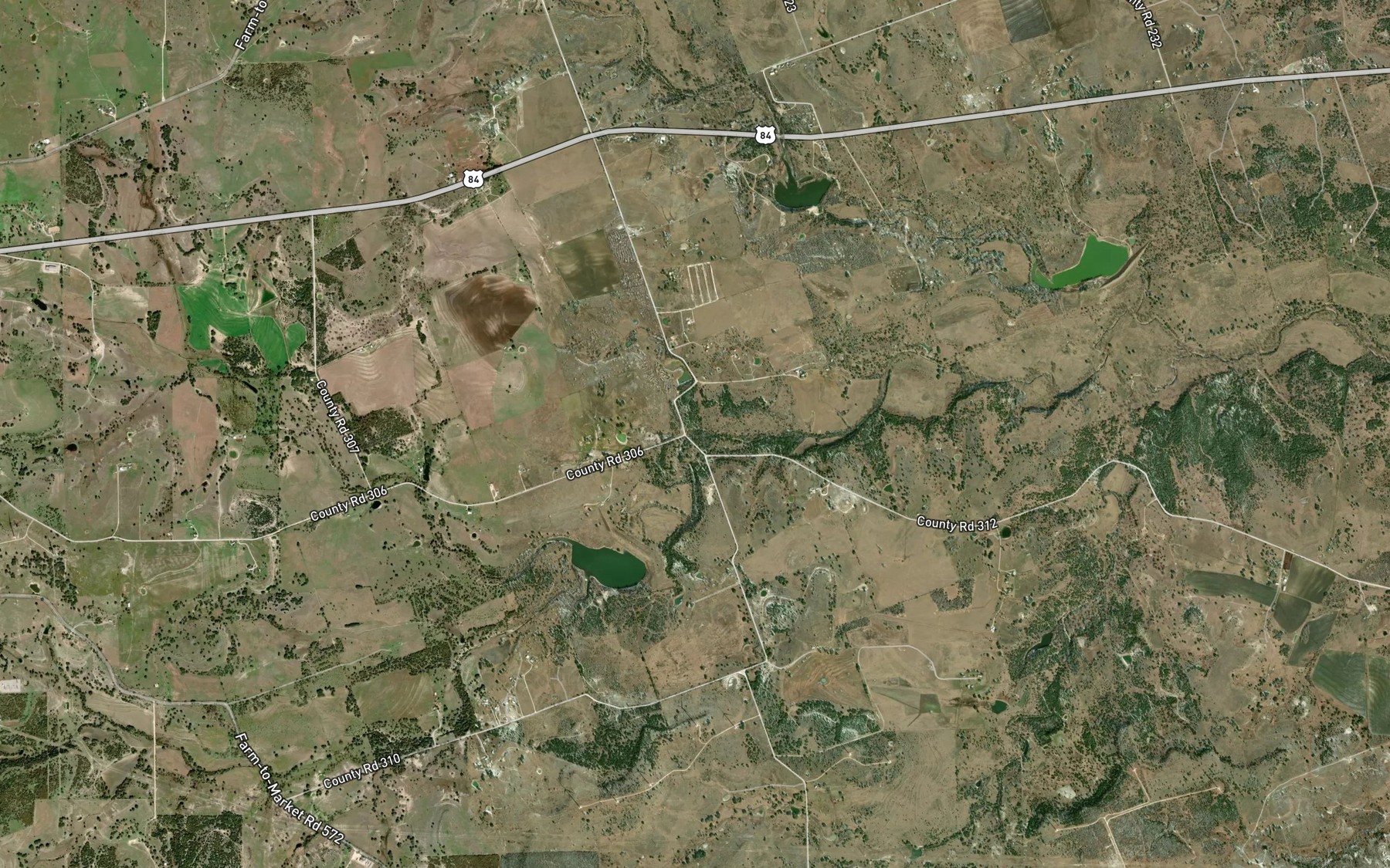 Satellite map of the Willow Springs Branch