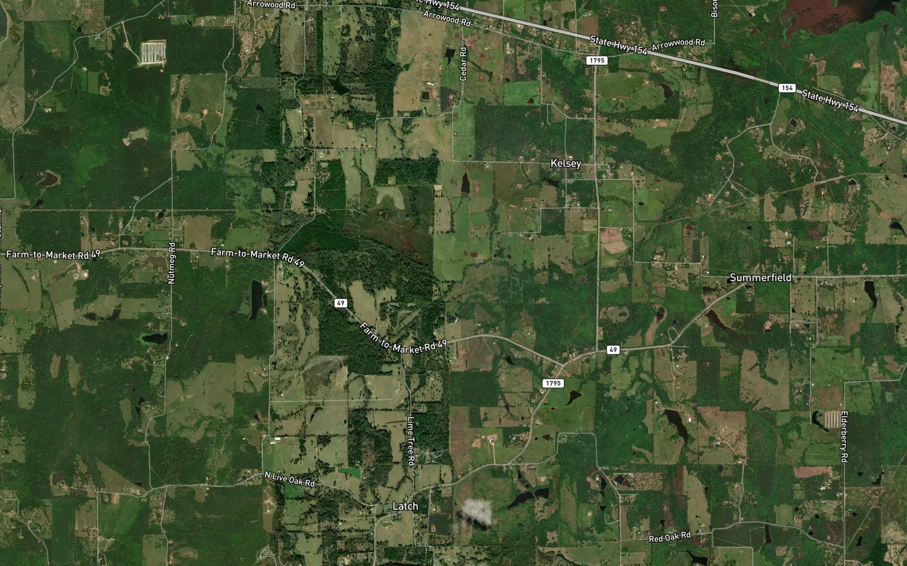 Satellite map of the Hopewell Branch