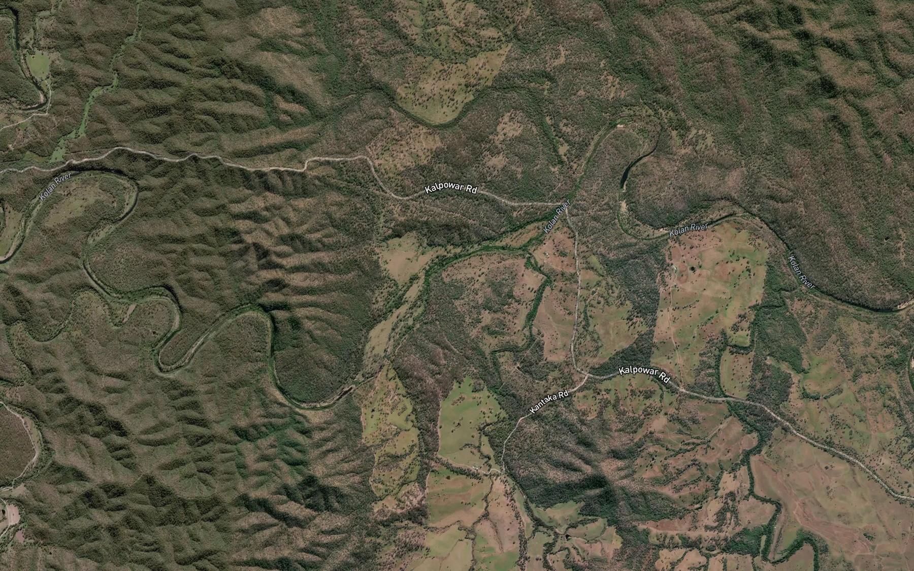 Satellite map of the House Creek