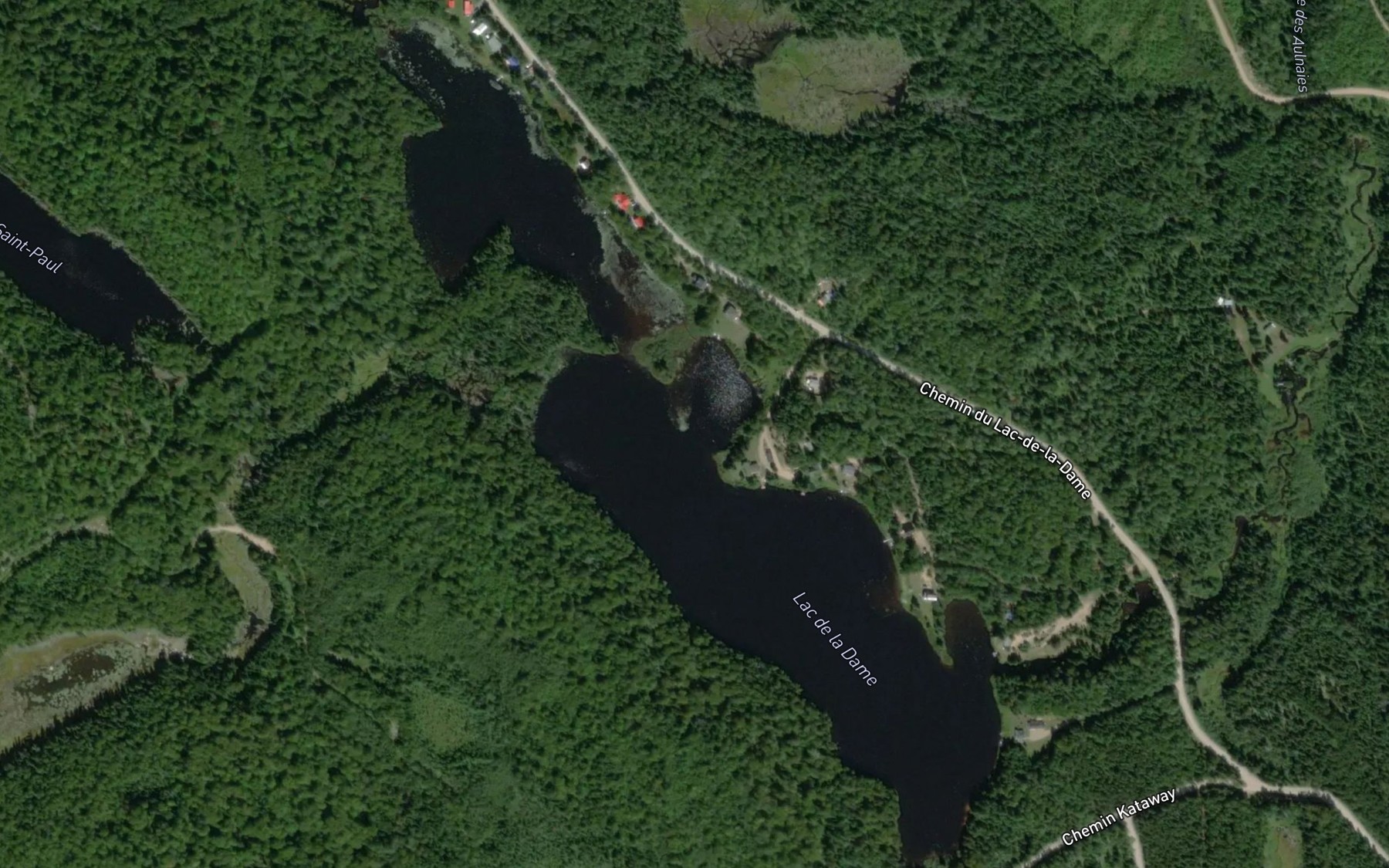 Satellite map of the Lac de la Dame
