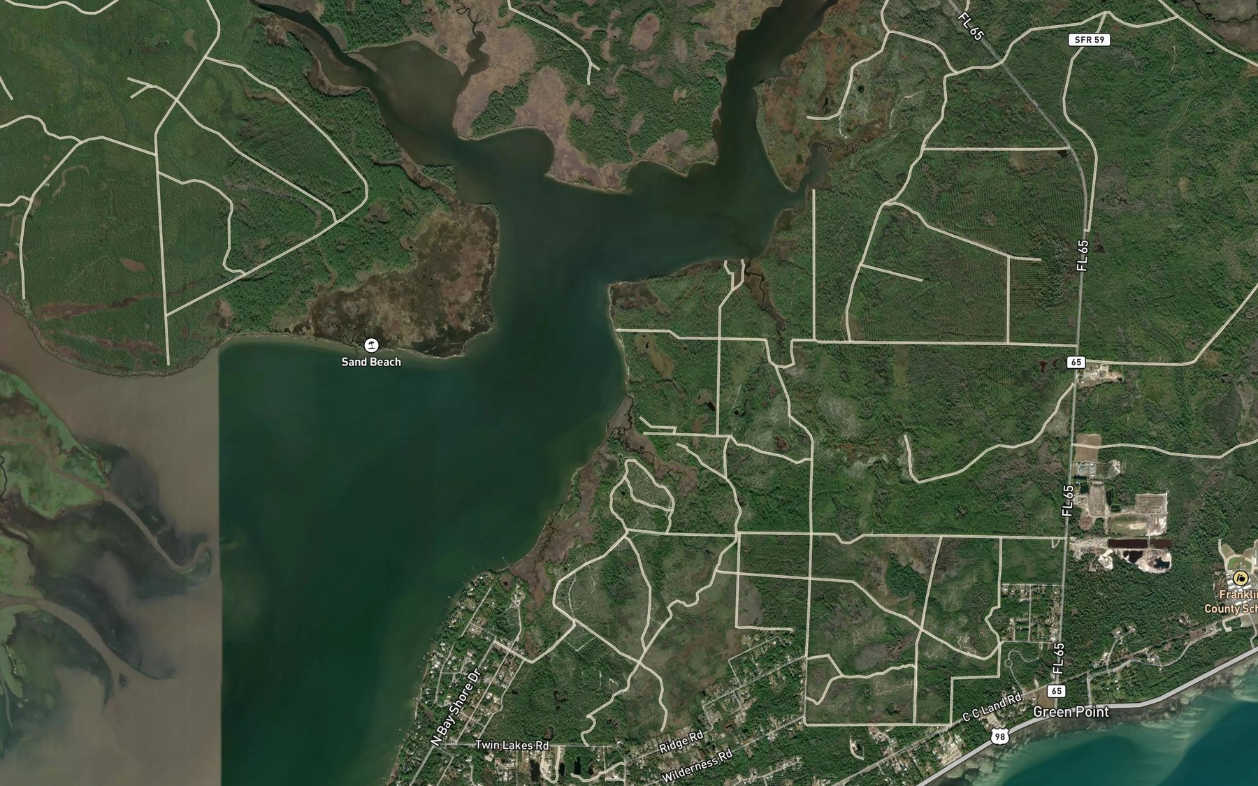 Satellite map of the Miller Creek