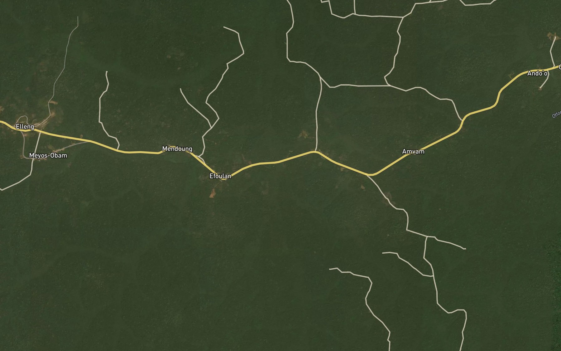 Satellite map of the Ngoundou