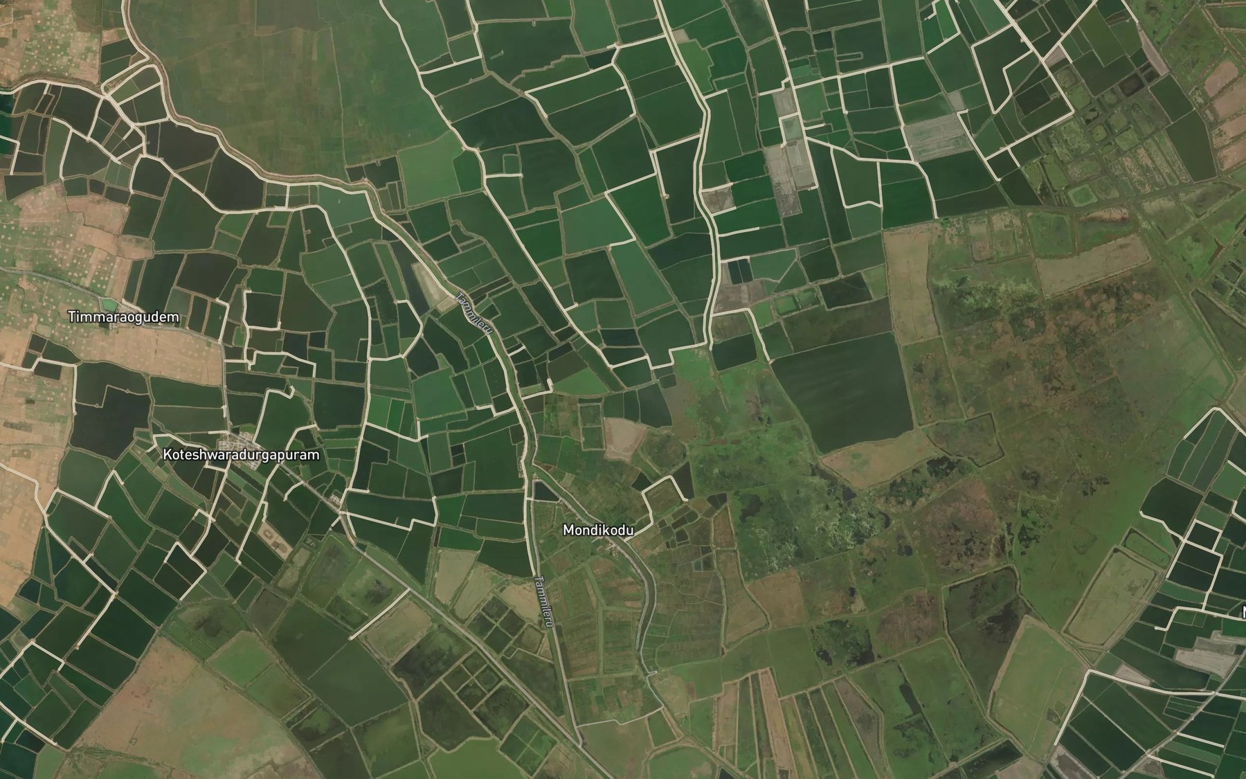Satellite map of the Rallakoti Channel