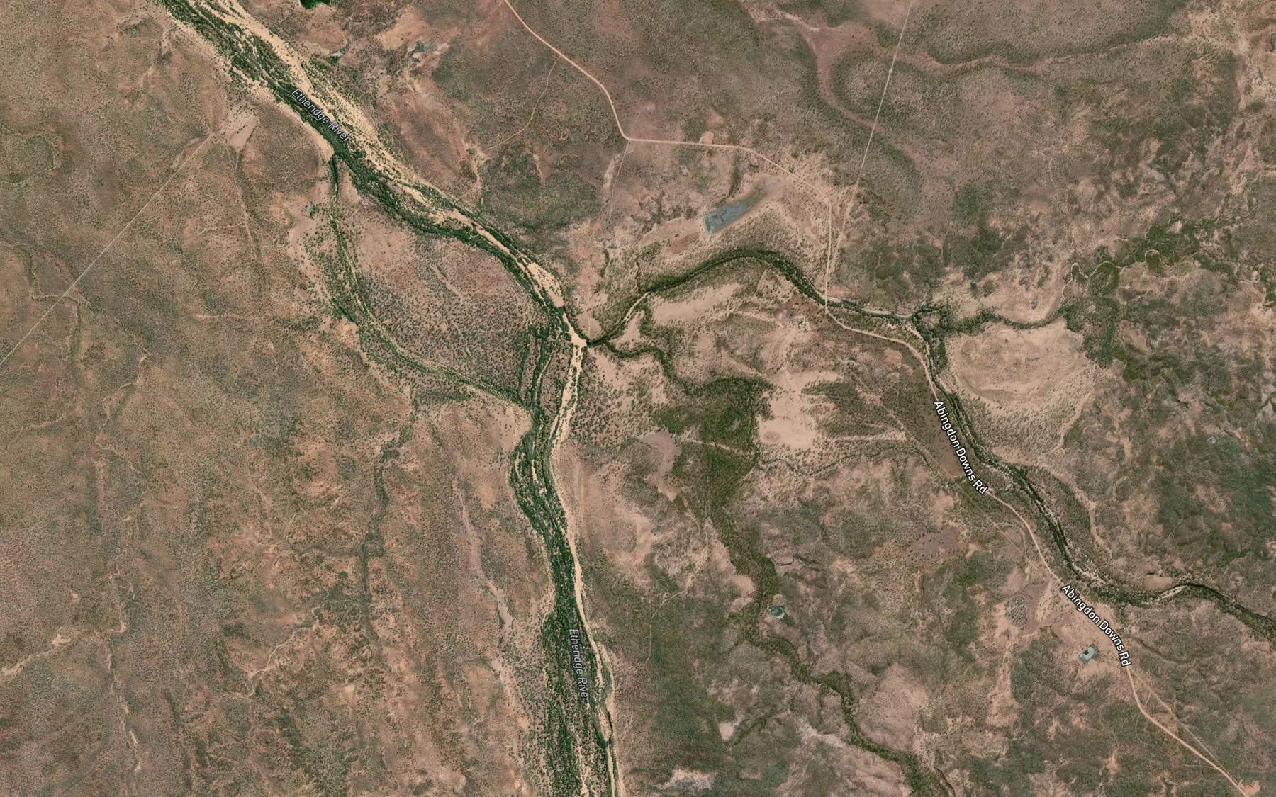 Satellite map of the Kangaroo Creek