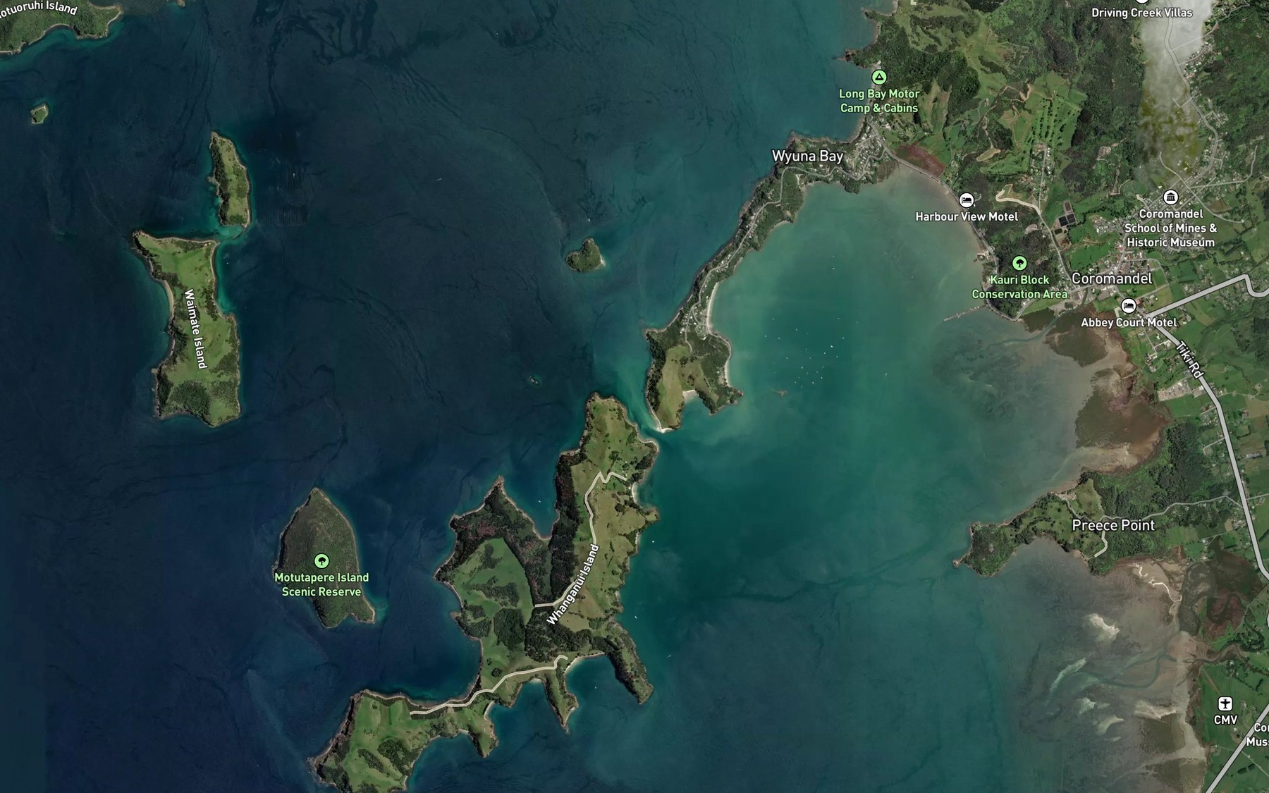 Satellite map of the Little Passage