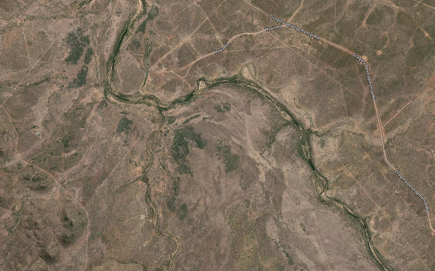 Satellite map of the Walker Creek