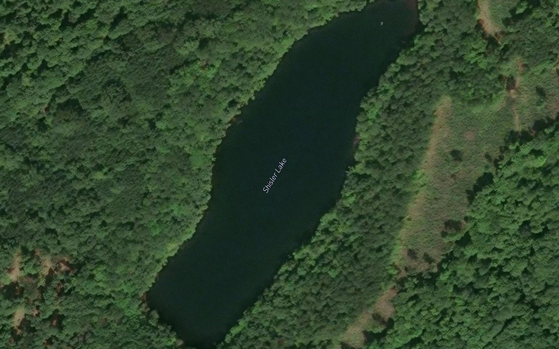 Satellite map of the Shisler Lake