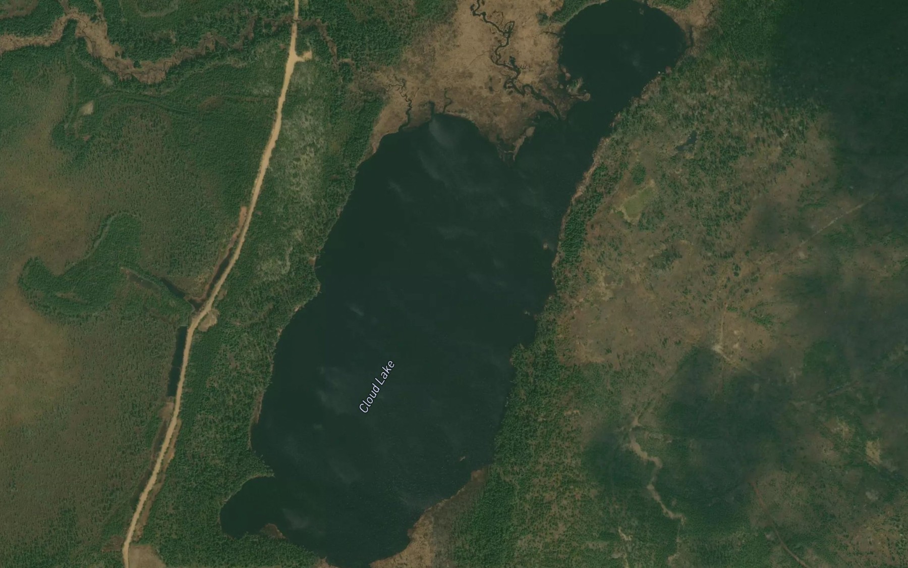 Satellite map of the Cloud Lake