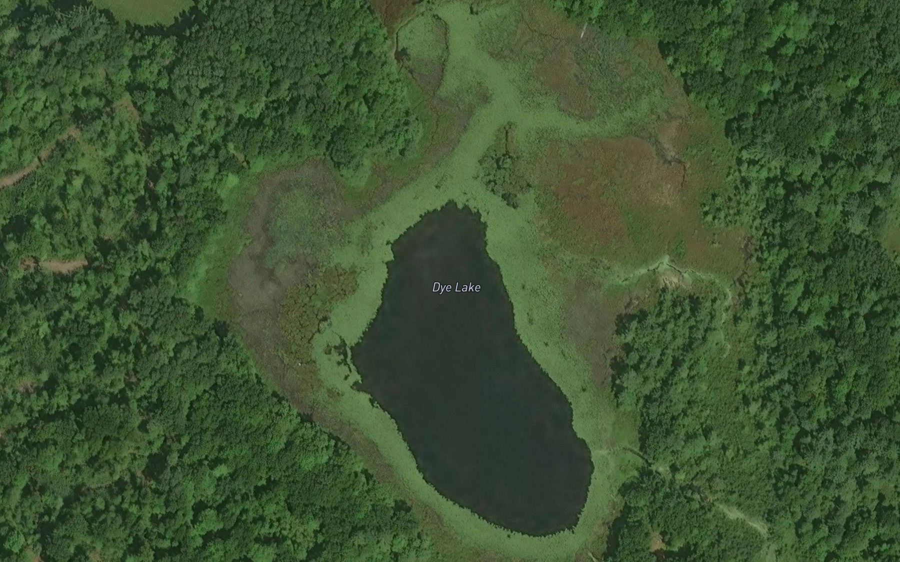 Satellite map of the Dye Lake