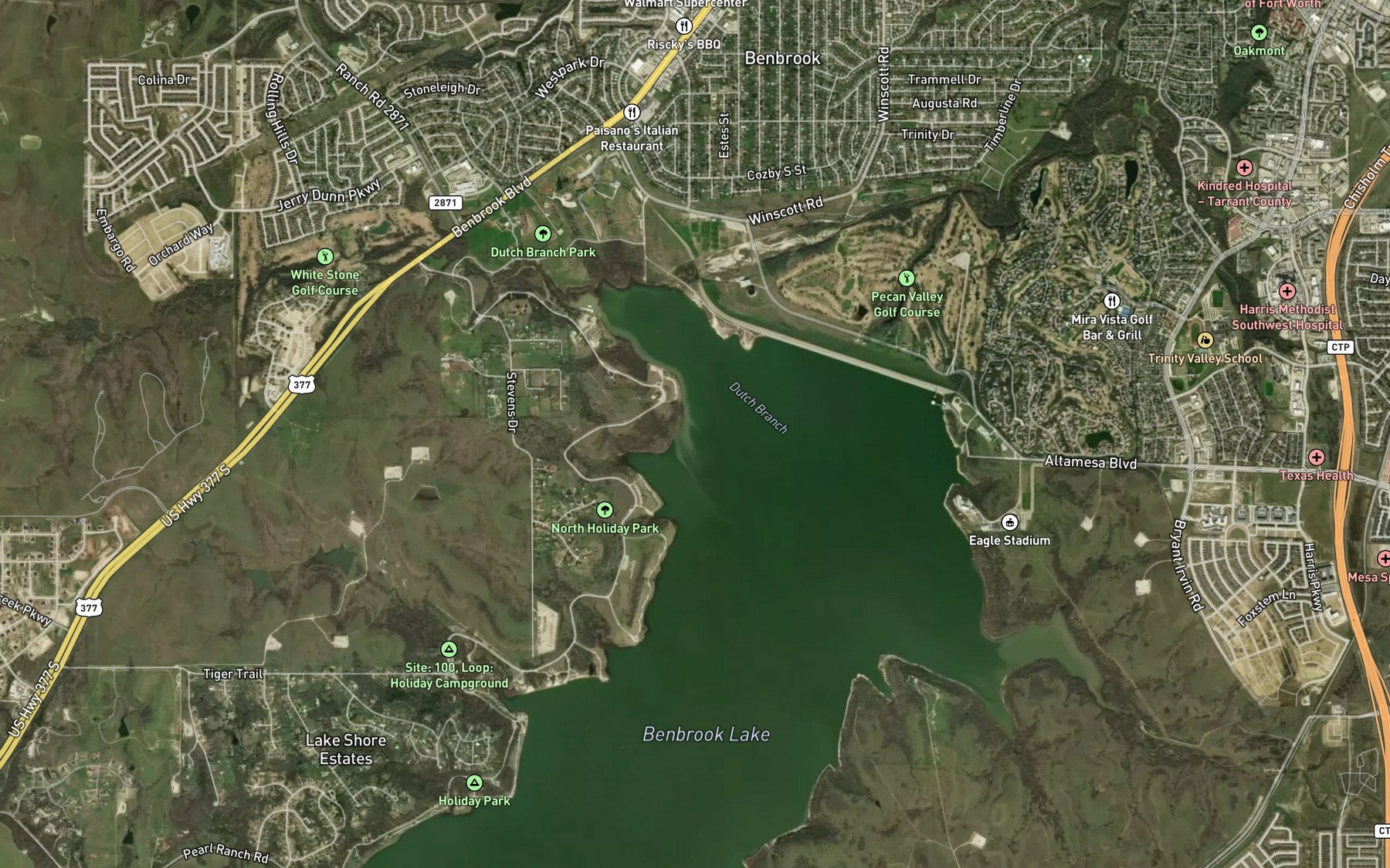 Satellite map of the North Holiday Park