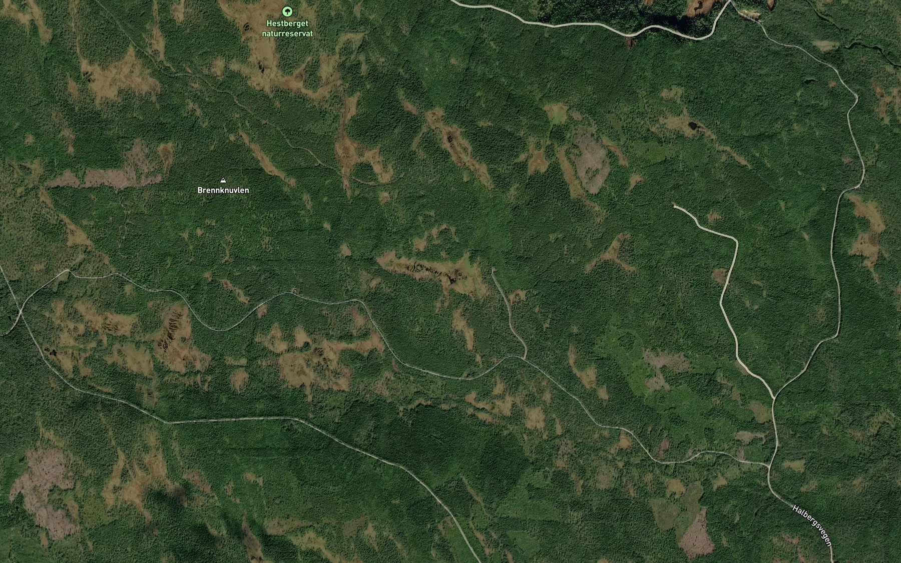 Satellite map of the Gridtjernet