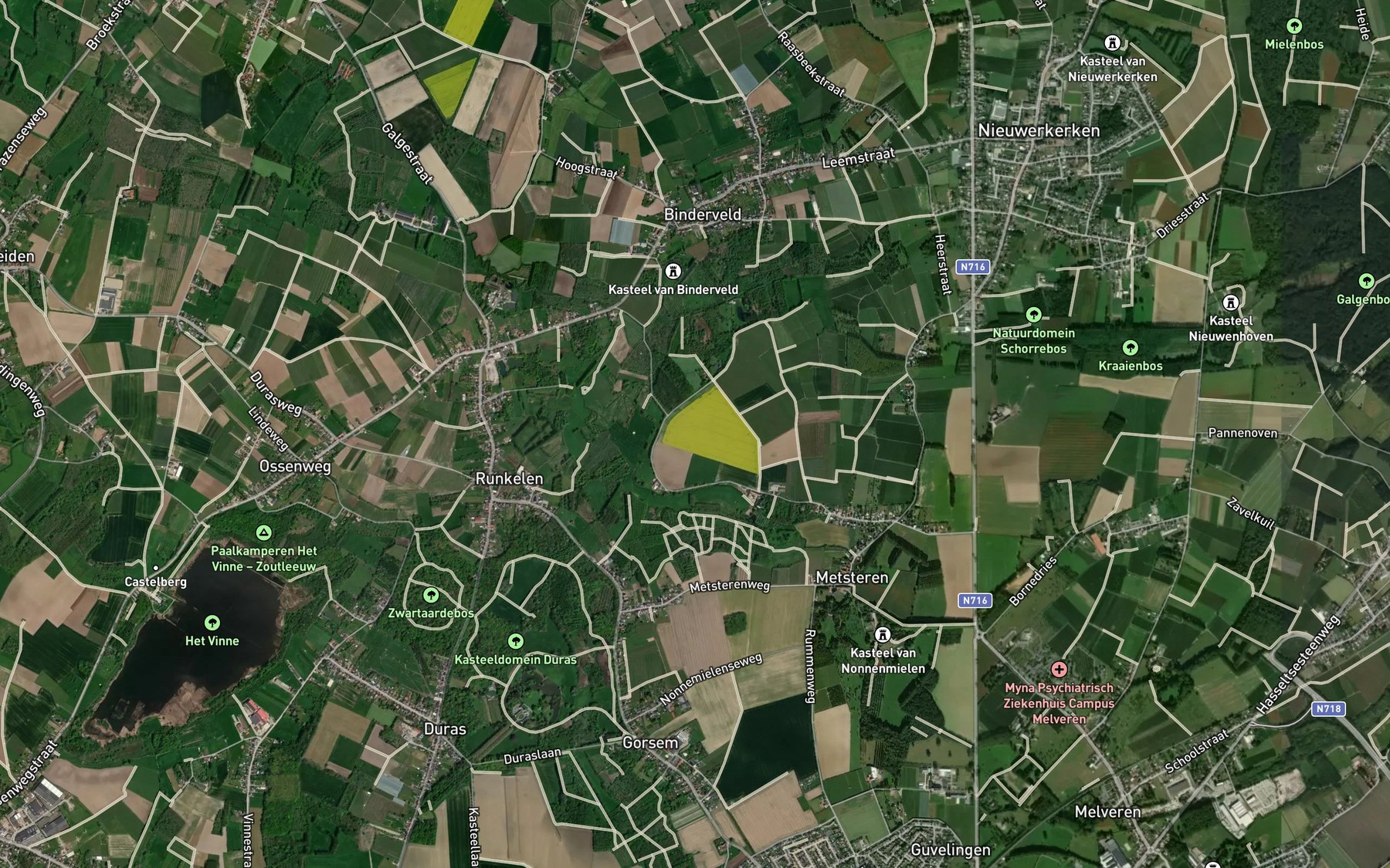 Satellite map of the Kelsbeek