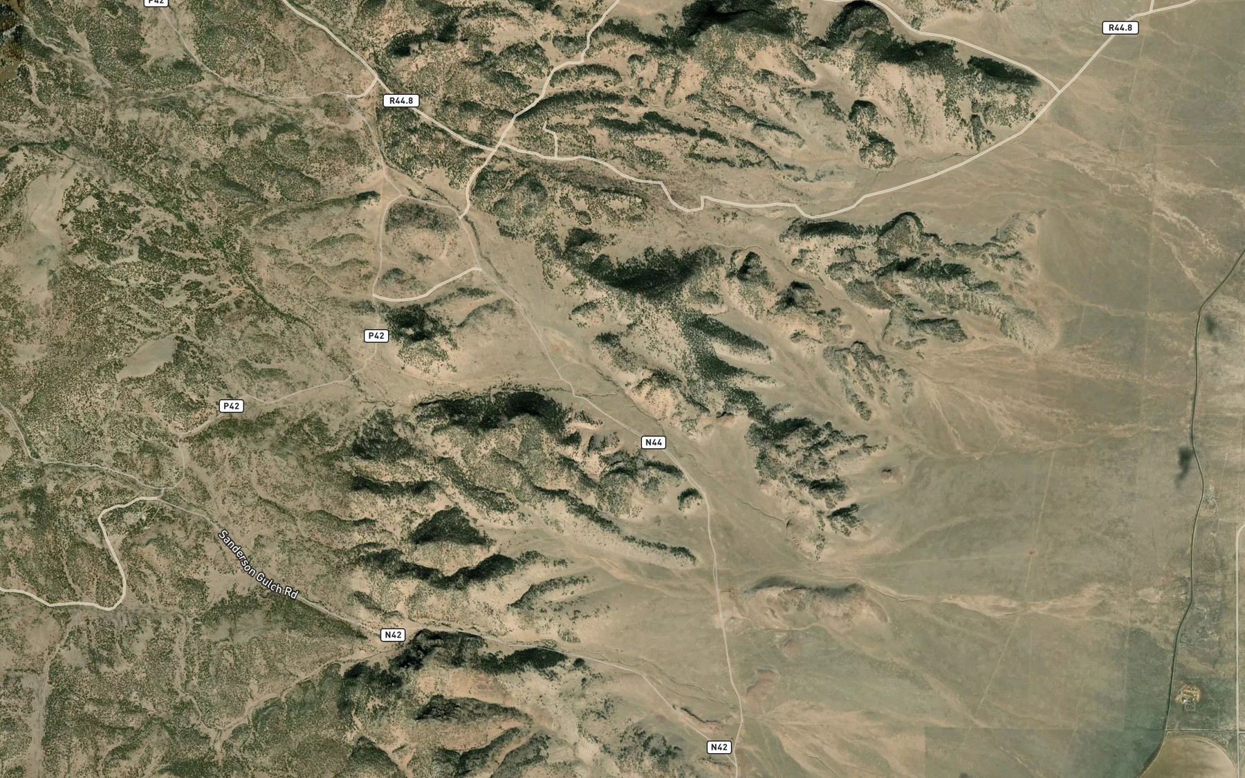 Satellite map of the Little Cottonwood Creek