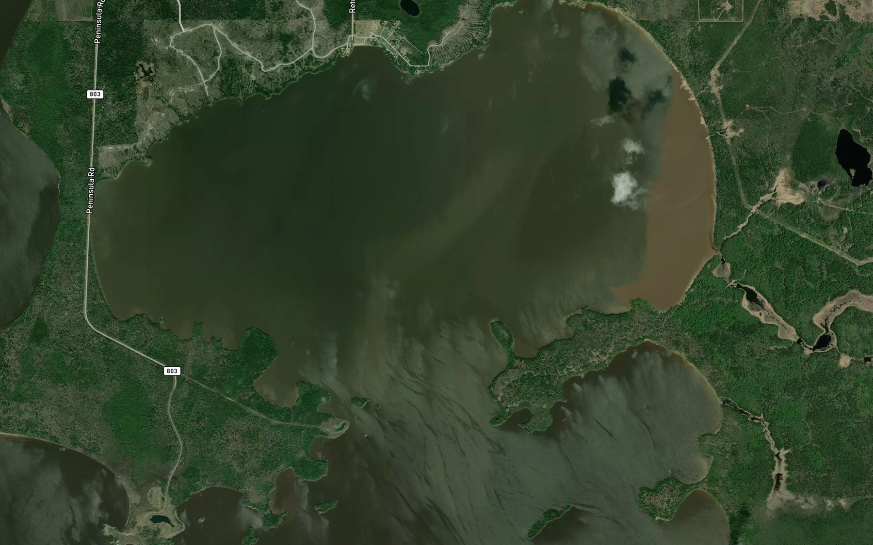 Satellite map of the Northeast Bay