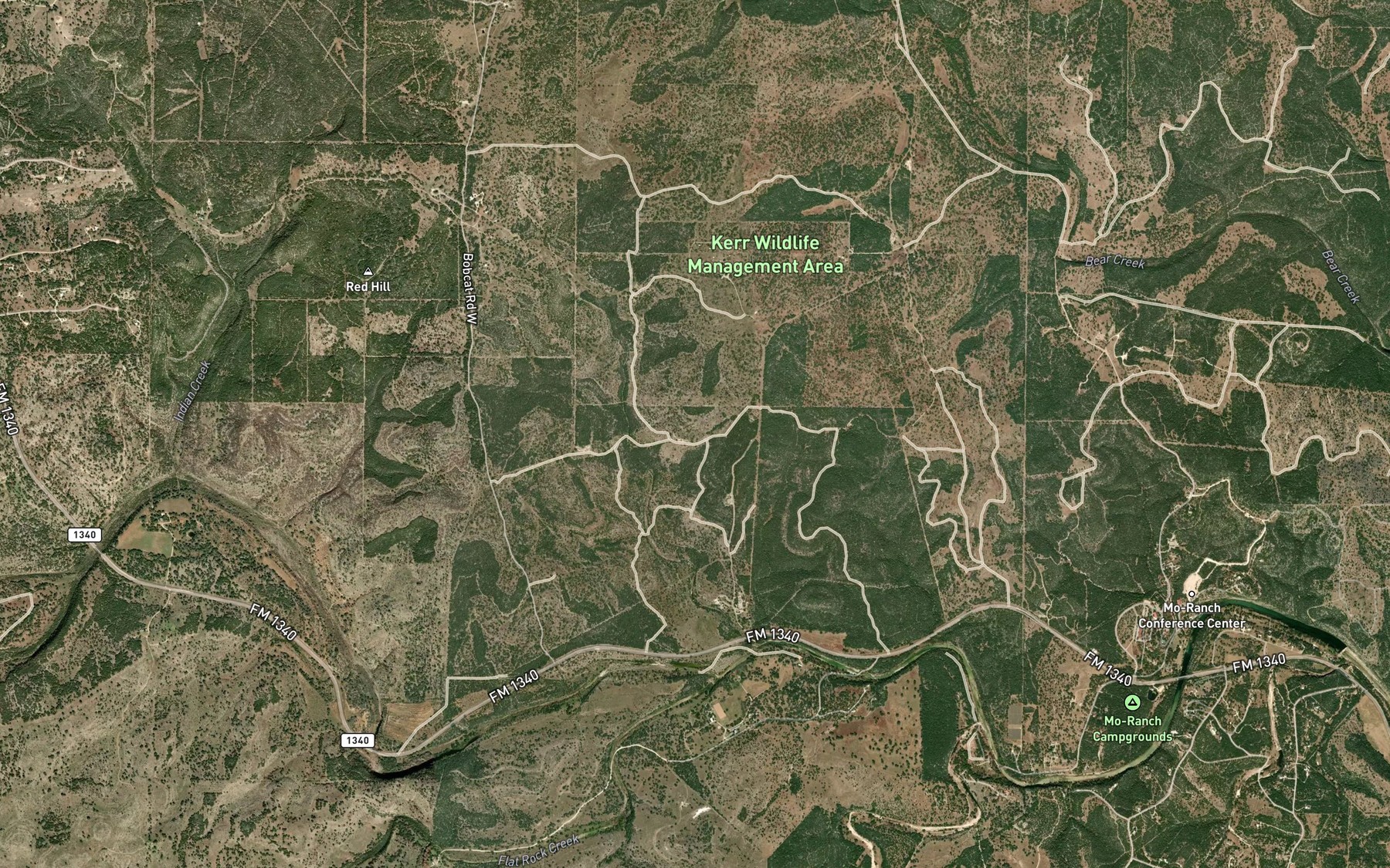 Satellite map of the Fish and Wildlife Springs