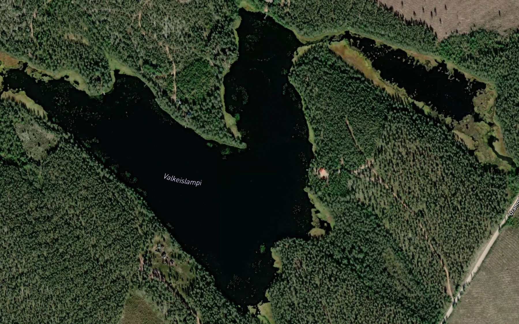 Satellite map of the Valkeislampi