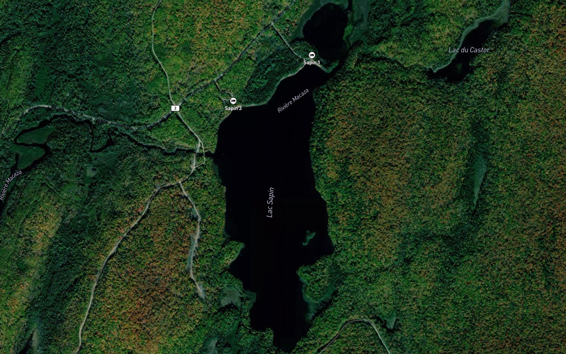Satellite map of the Lac Sapin