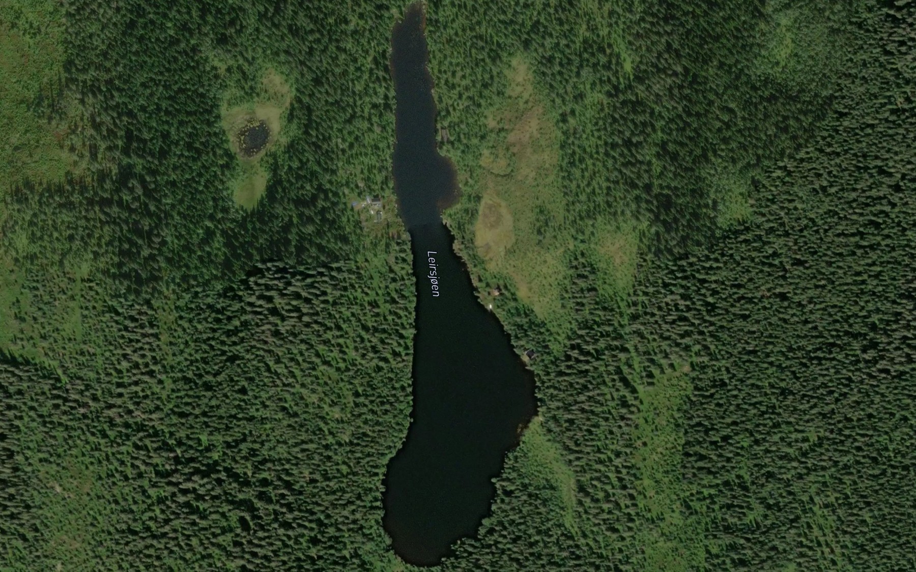 Satellite map of the Leirsjoen