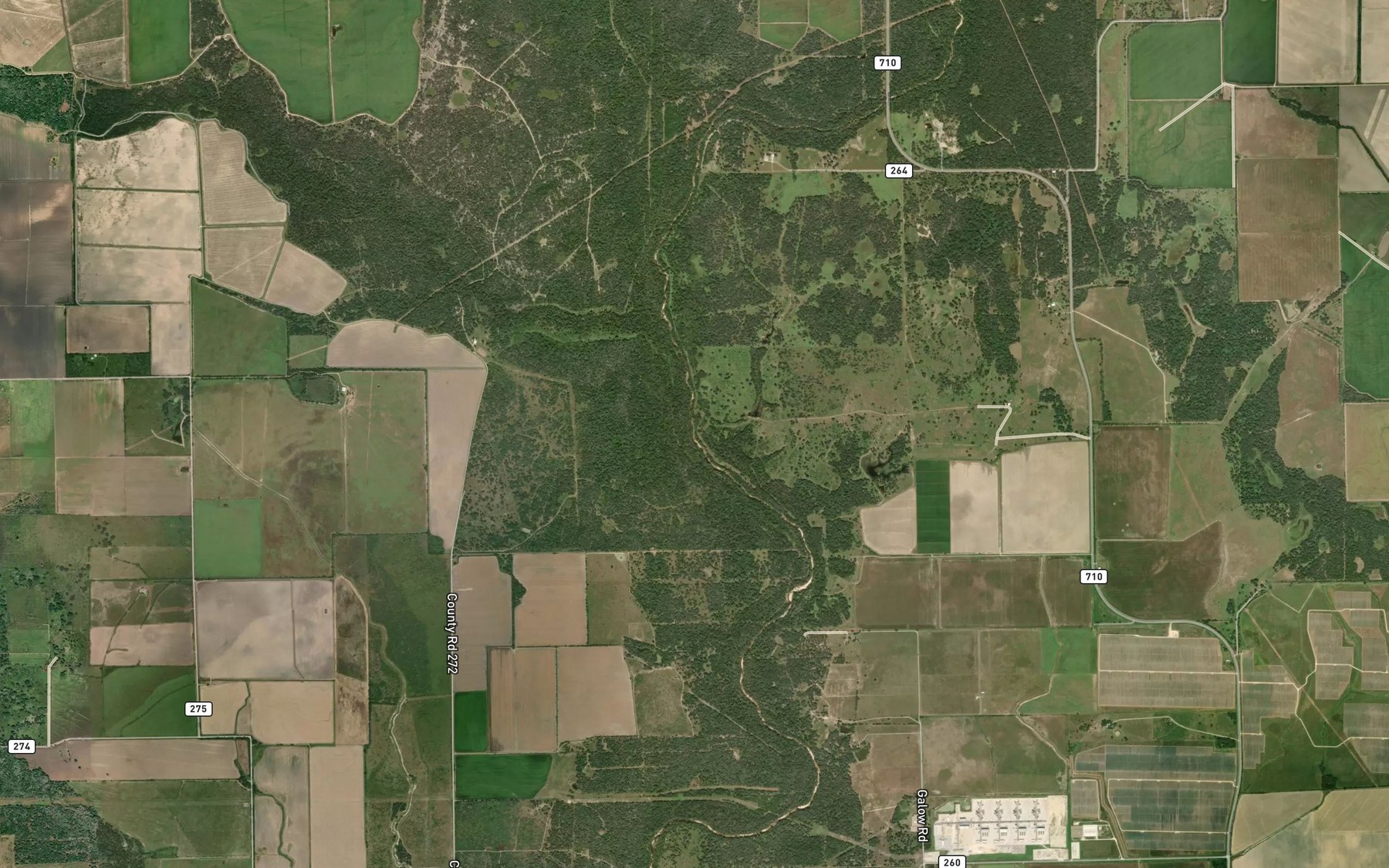 Satellite map of the Longs Branch