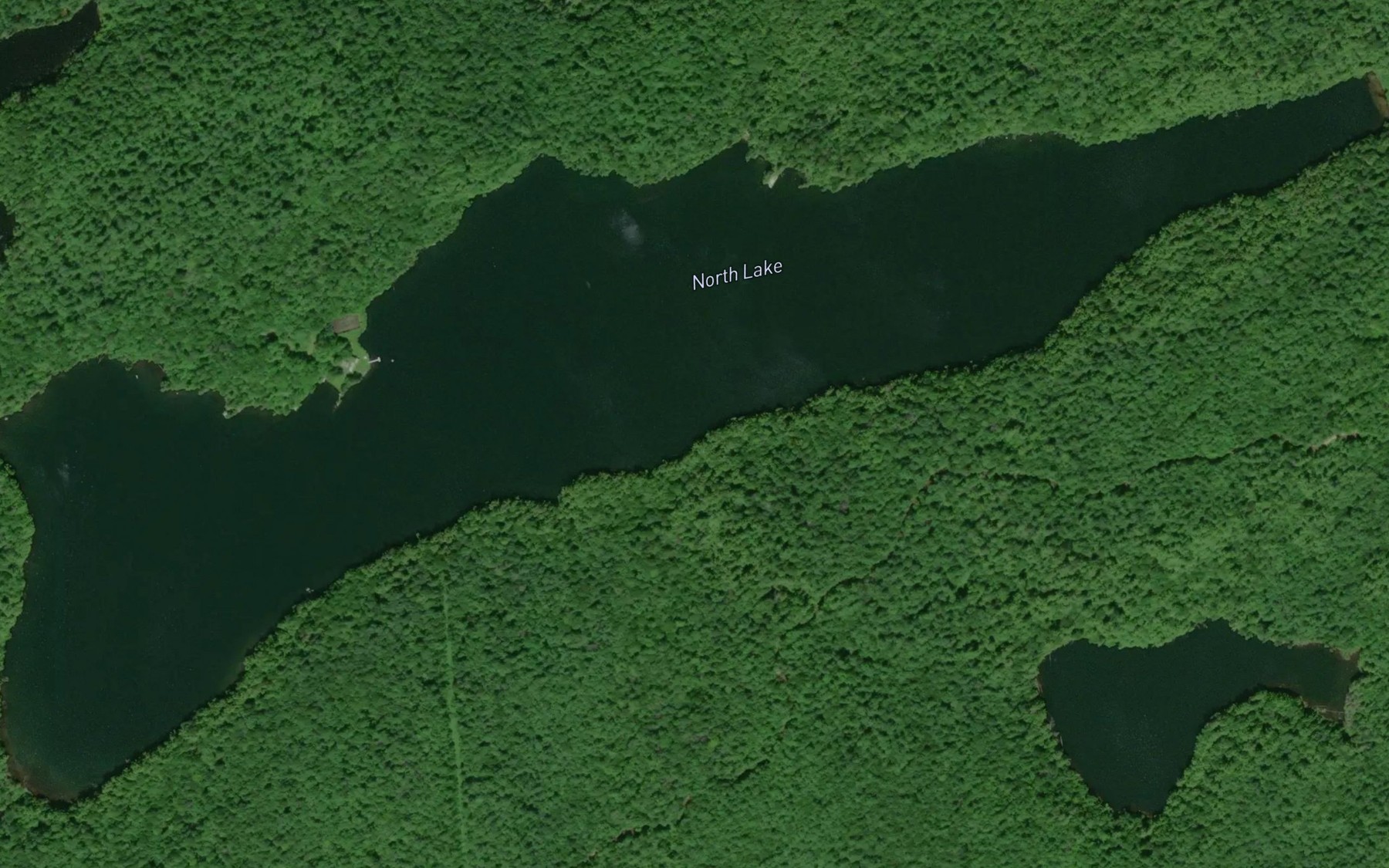Satellite map of the North Lake