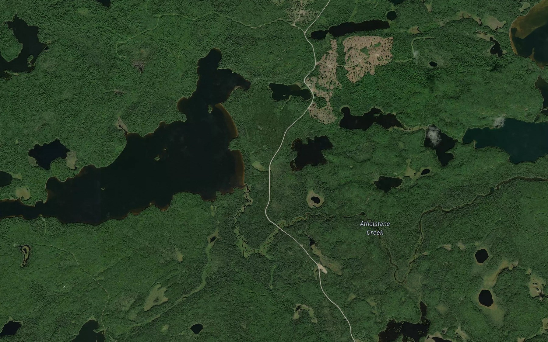 Satellite map of the Athelstane Creek