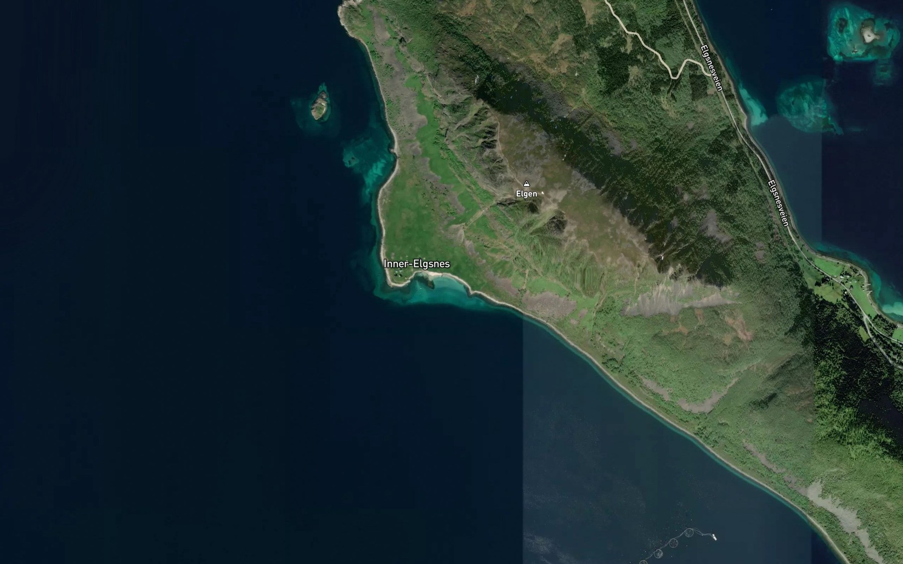 Satellite map of the Toften