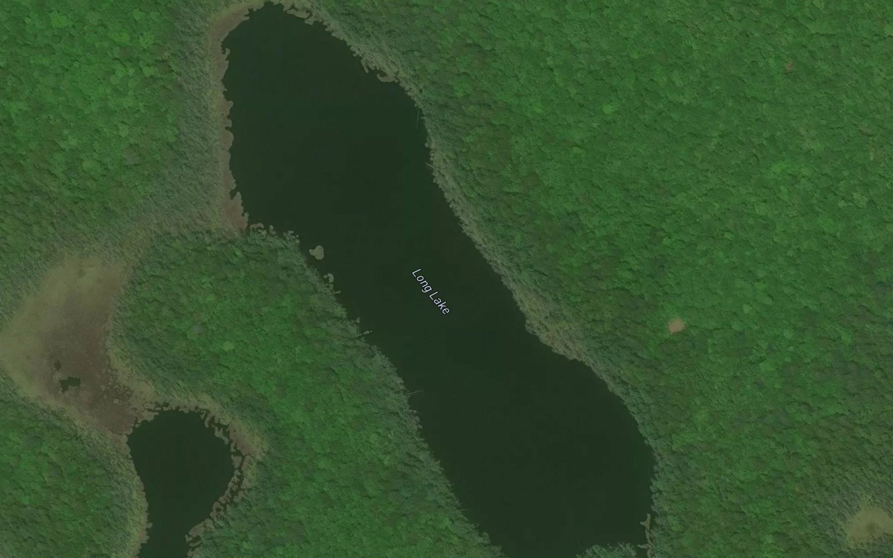Satellite map of the Long Lake