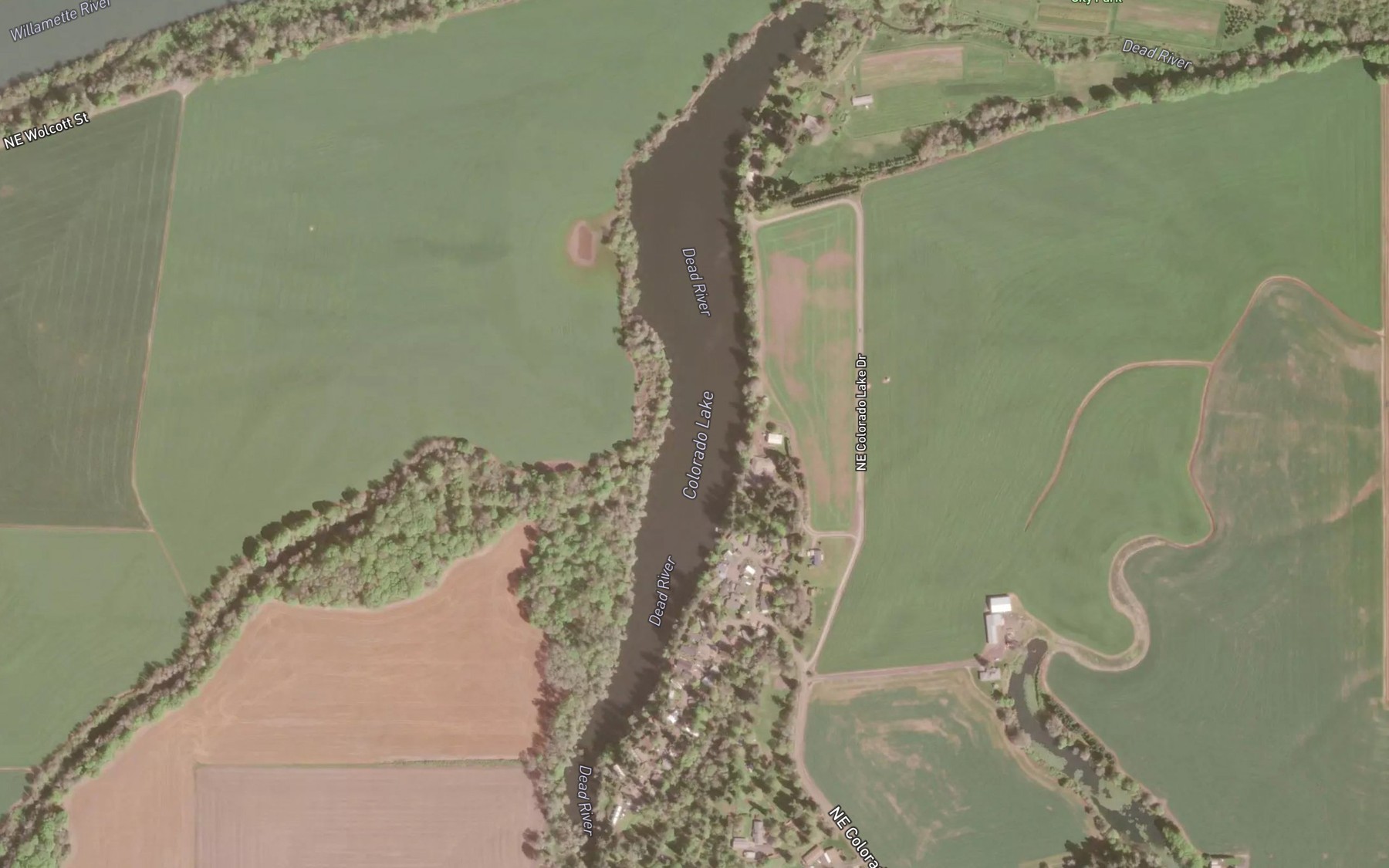 Satellite map of the Colorado Lake