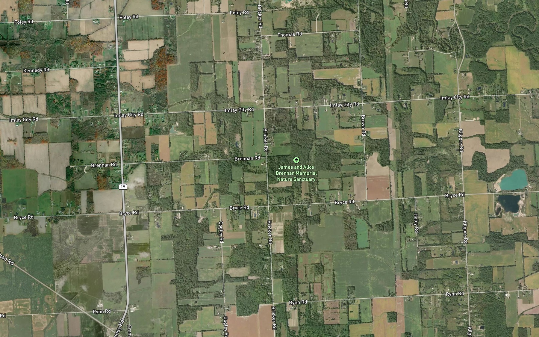 Satellite map of the Hyde Drain