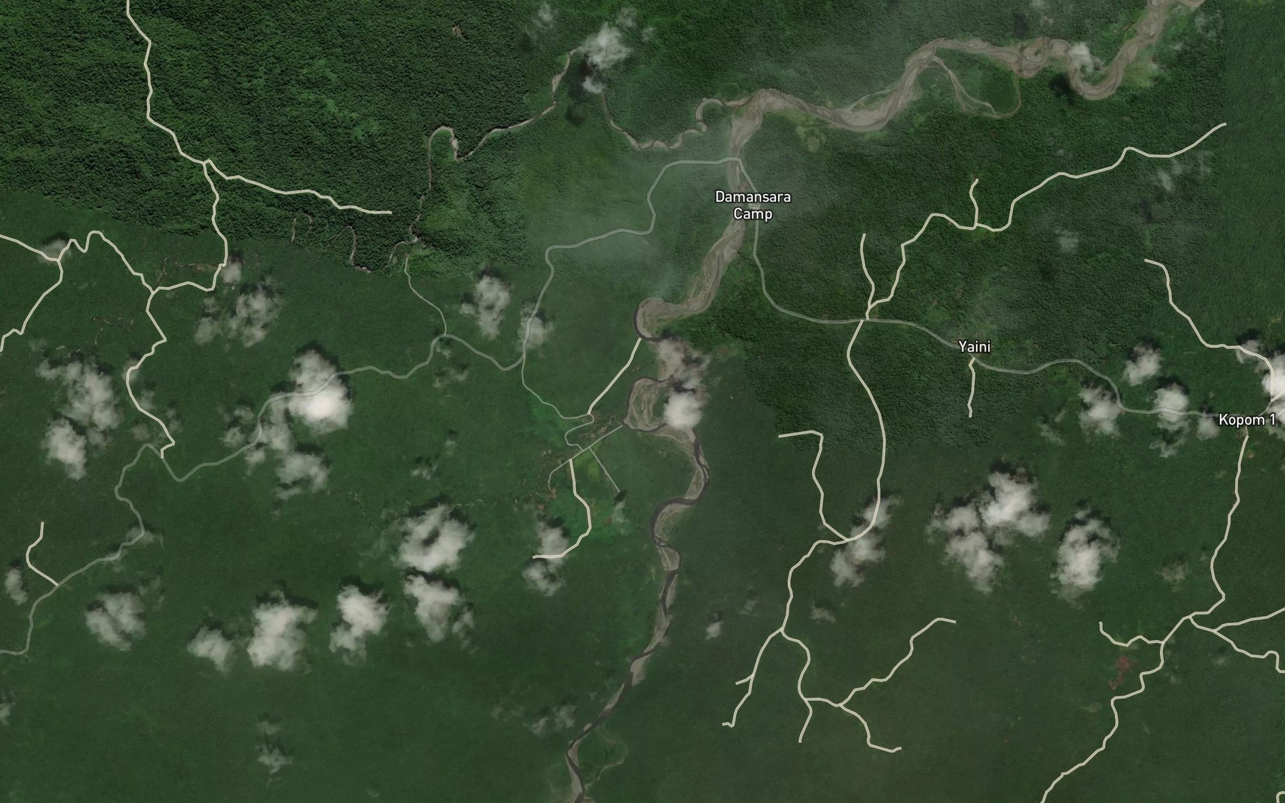 Satellite map of the Pa Creek