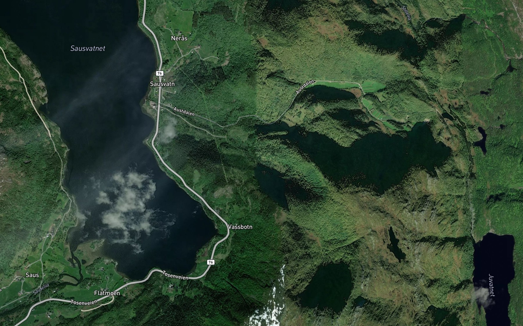 Satellite map of the Dalelva